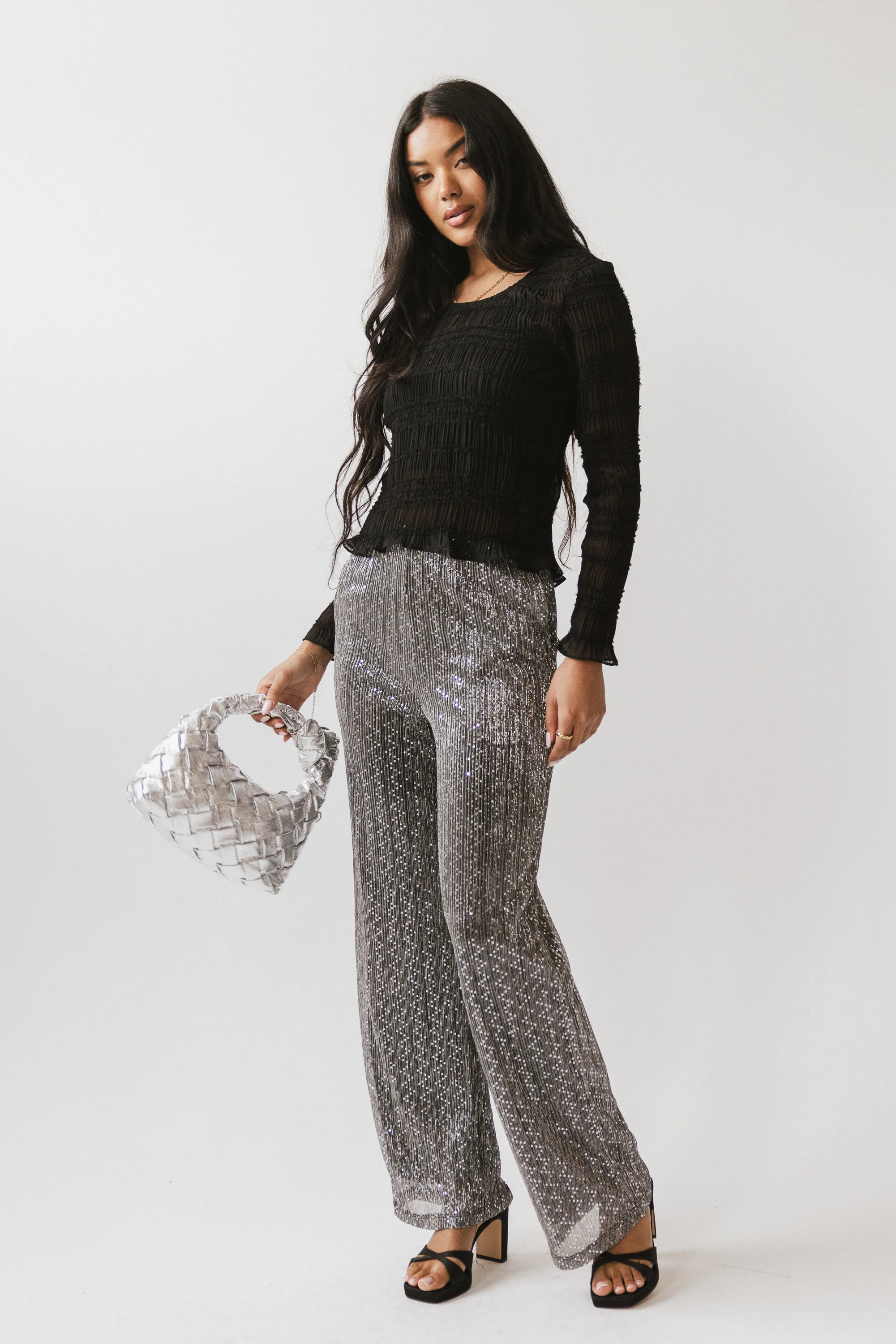 Opie Smocked Top in Black - FINAL SALE - Image 4