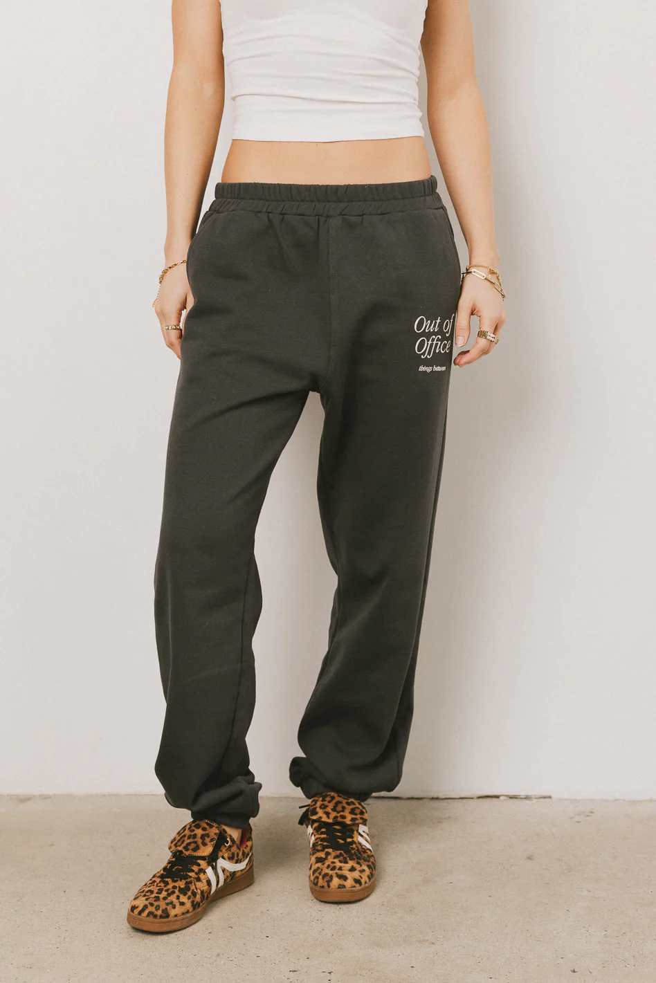 Out of Office Sweatpants in Charcoal - FINAL SALE - Image 5