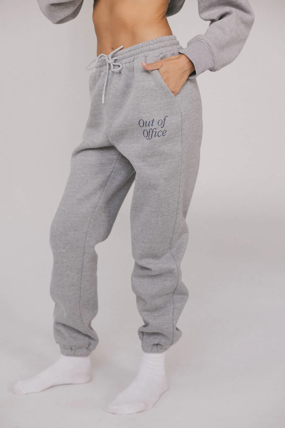 Out of Office Sweatpants in Heather Grey - FINAL SALE - Image 2