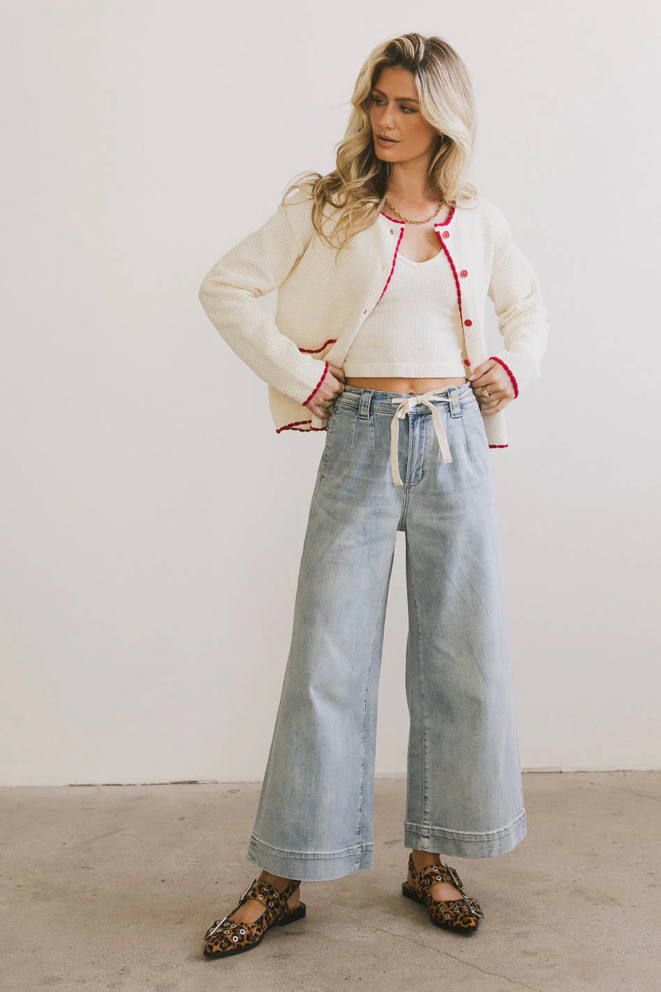 Pablo Wide Leg Denim Pants - FINAL SALE - Image 2