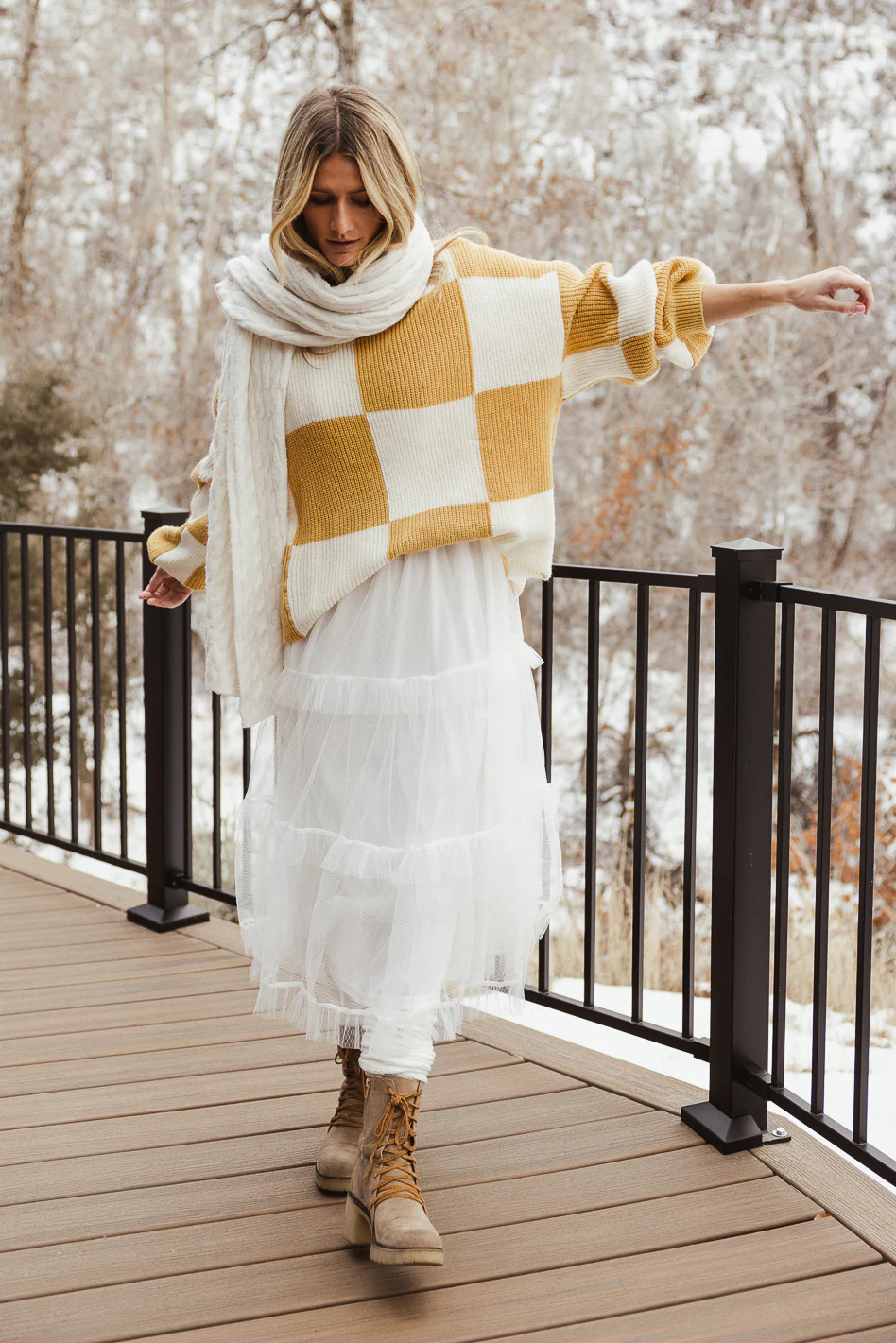Padme Mesh Midi Dress in White - FINAL SALE - Image 4