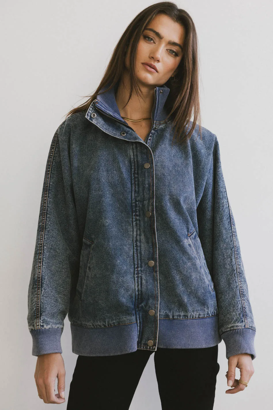 Paige Denim Jacket in Medium Wash - FINAL SALE - Image 5