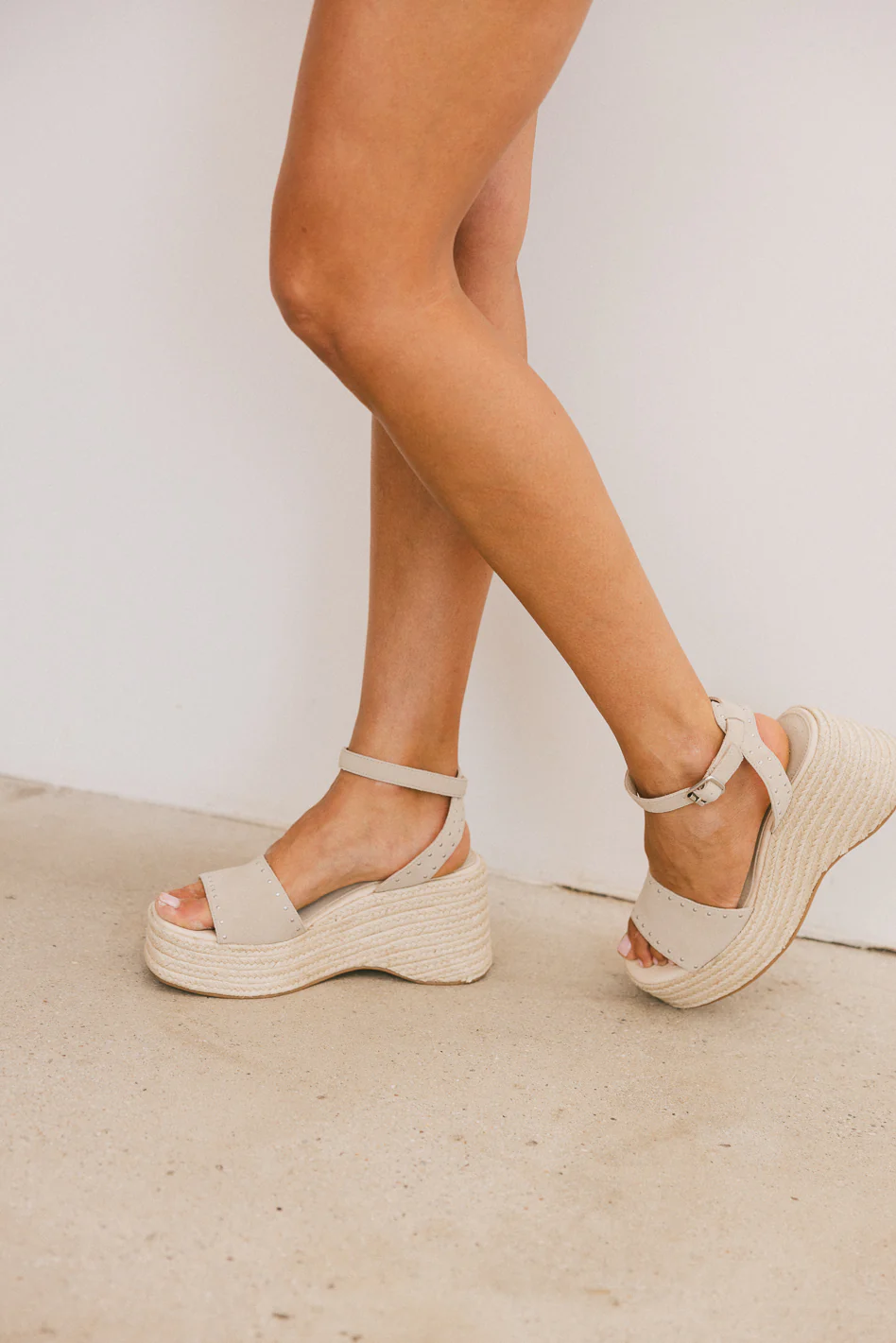 Pascha Wedge Sandal in Sand - FINAL SALE - Image 2
