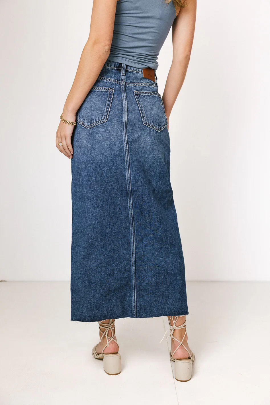 Paydrie Denim Maxi Skirt - FINAL SALE - Image 3
