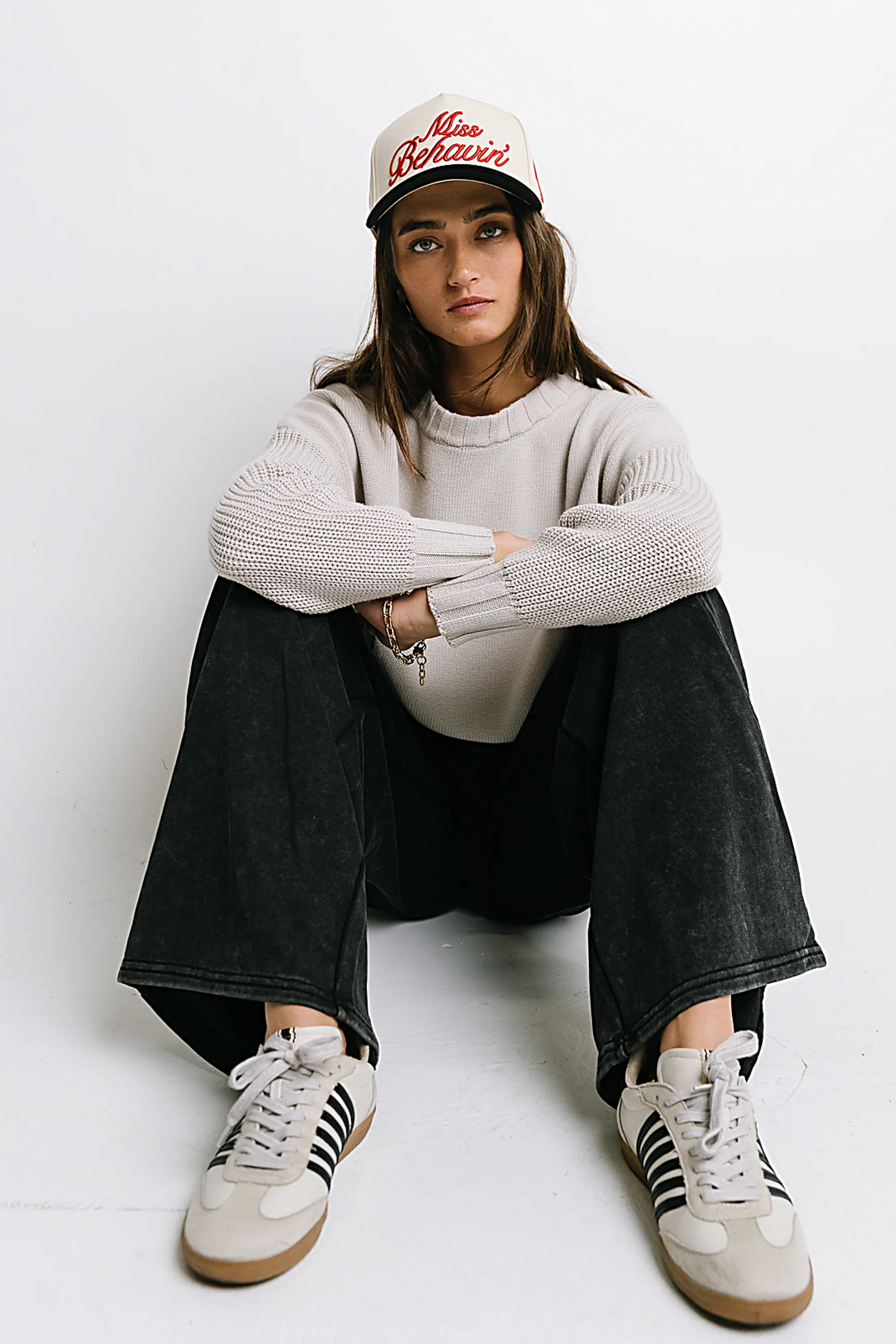 Payton Knit Sweater in Bone - FINAL SALE - Image 5