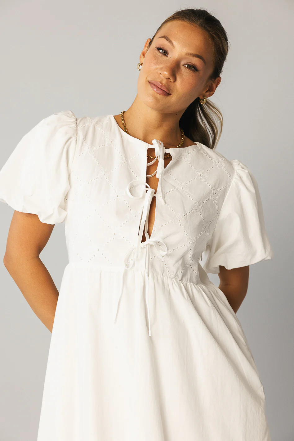 Penn Bow Mini Dress - FINAL SALE - Image 7