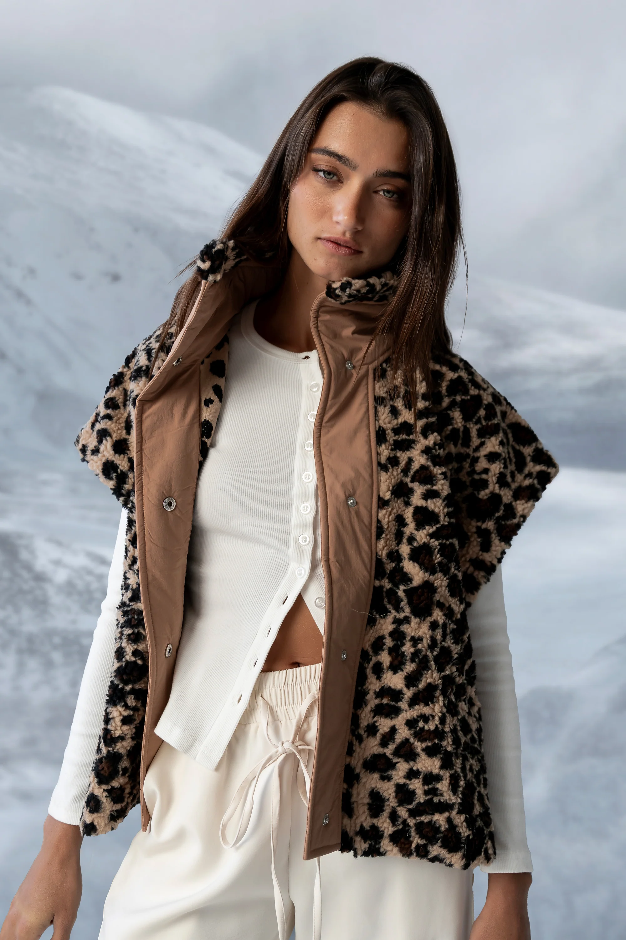 Pennie Leopard Sherpa Vest - FINAL SALE - Image 5