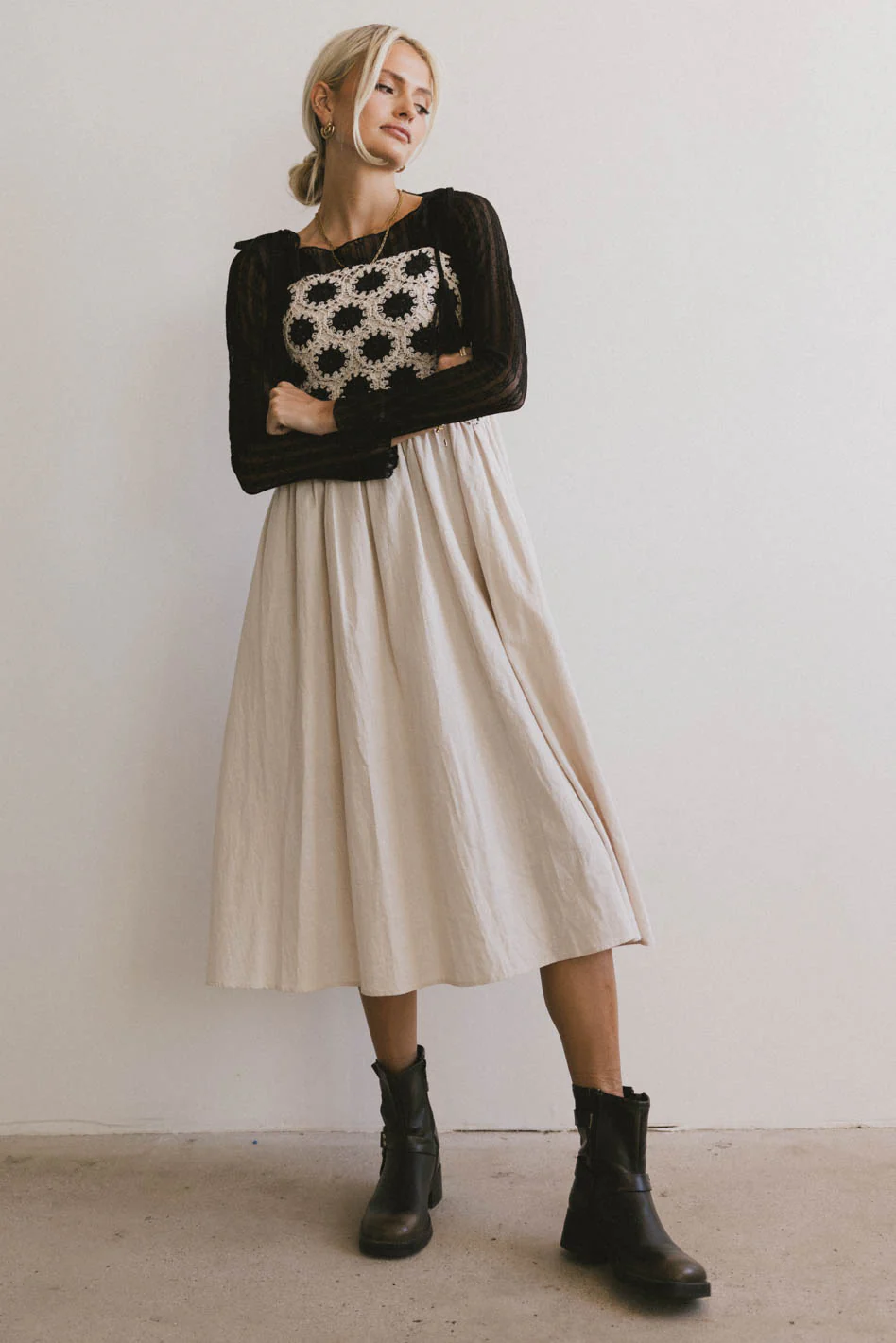 Perran Crochet Bodice Dress - FINAL SALE - Image 3