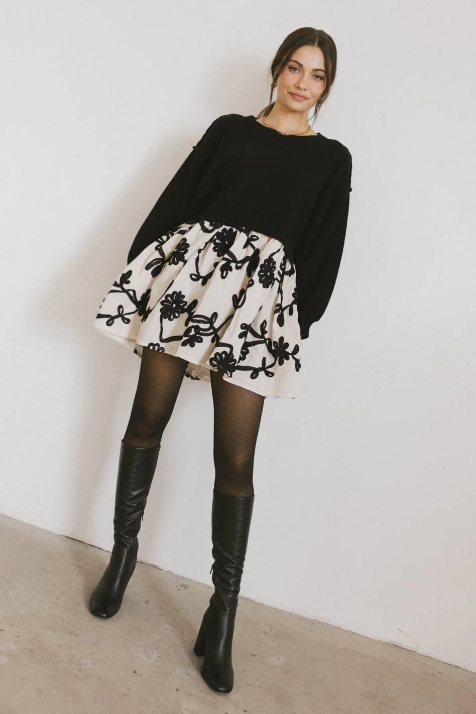 Petra Floral Sweater Dress - FINAL SALE - Image 3
