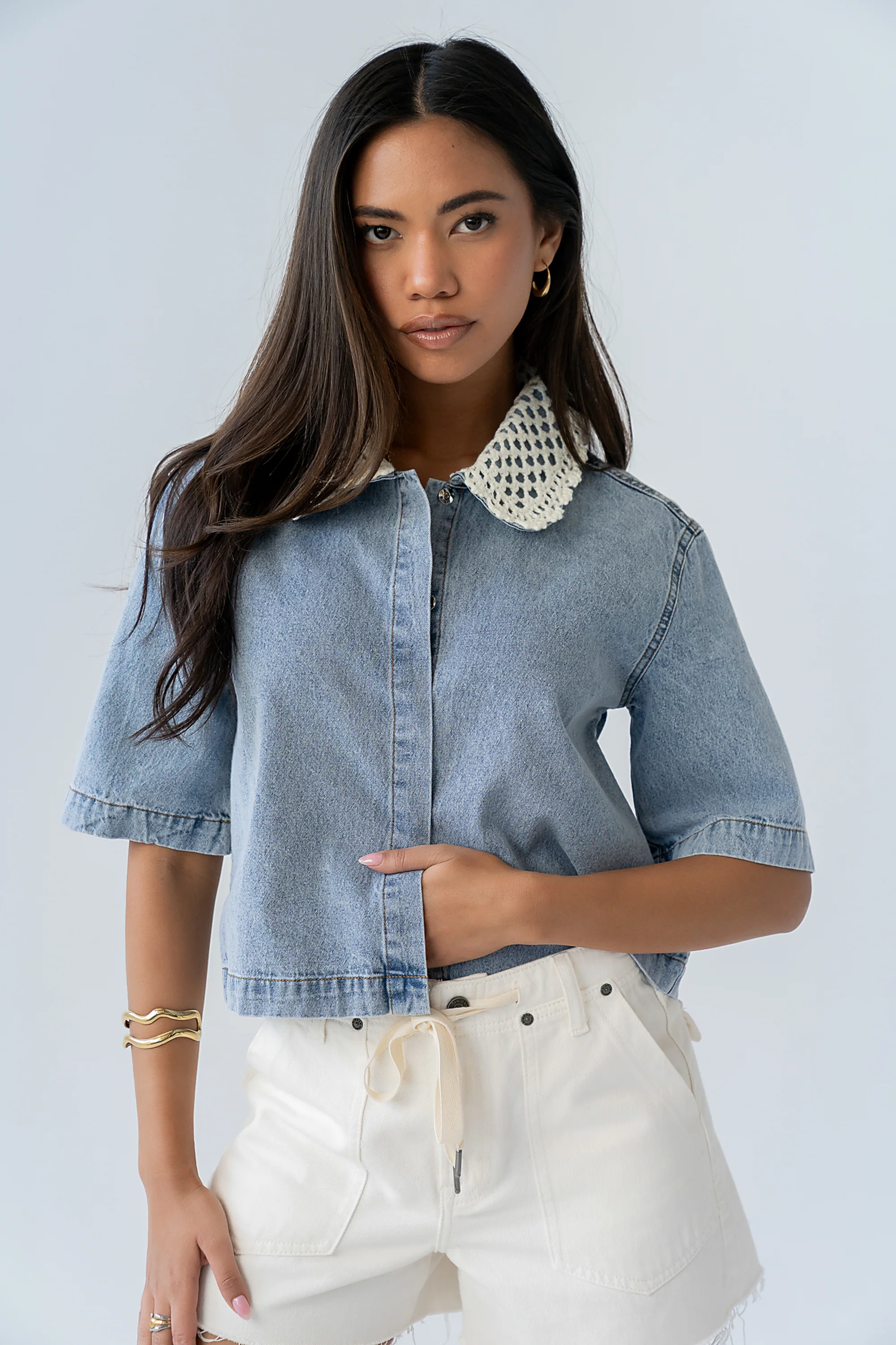 Pierce Denim Blouse - Image 4