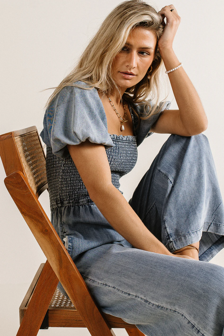 Piper Smocked Jumpsuit - Image 7