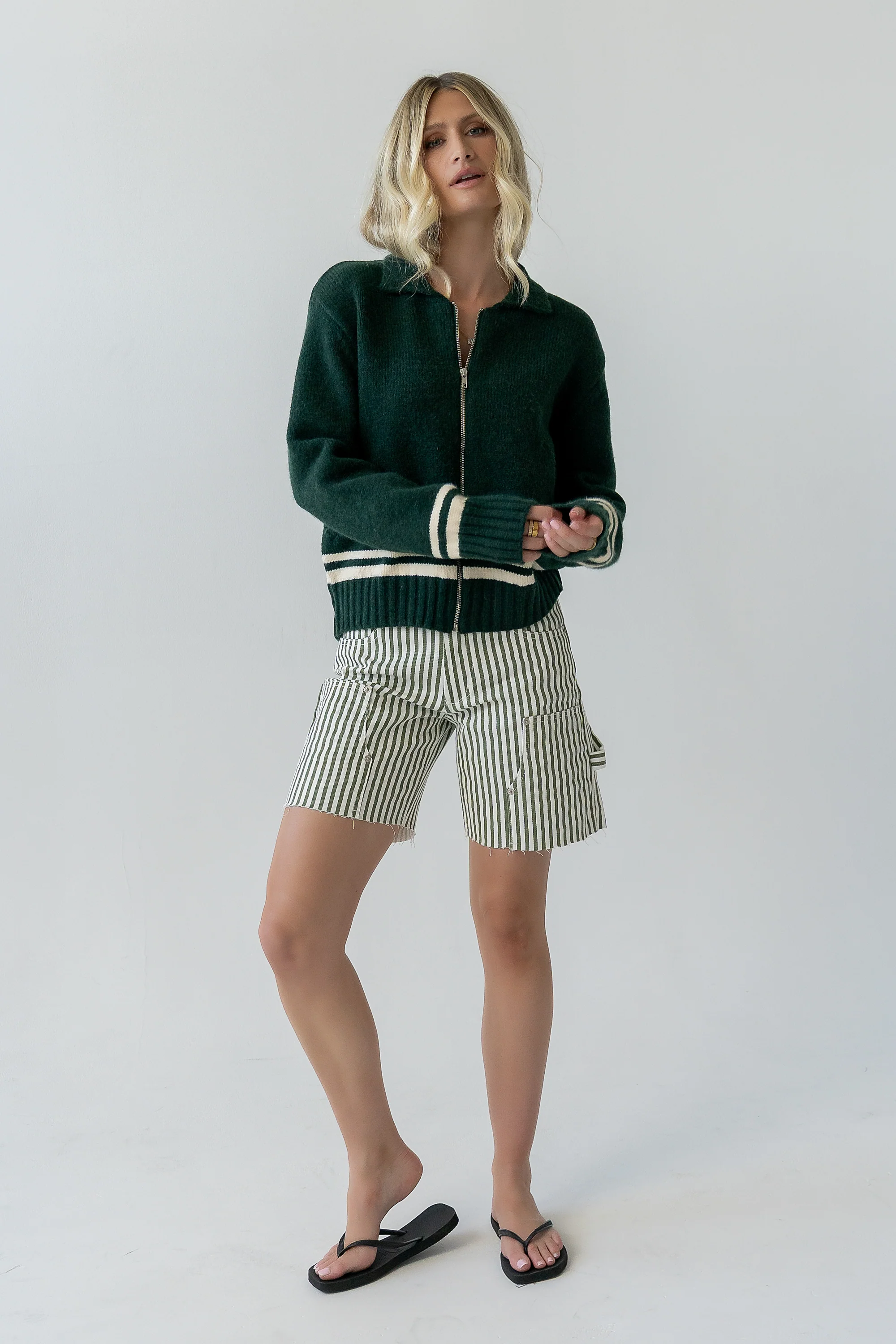 Polly Knit Jacket in Green - Image 5