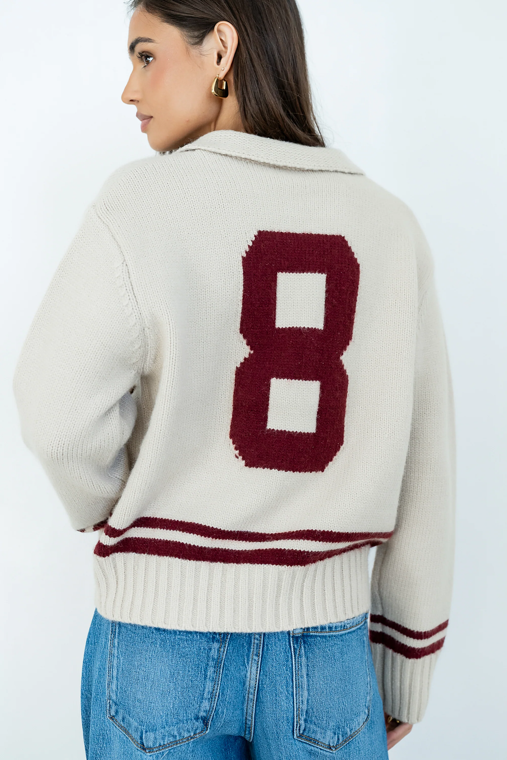 Polly Knit Jacket in Oatmeal - FINAL SALE - Image 2