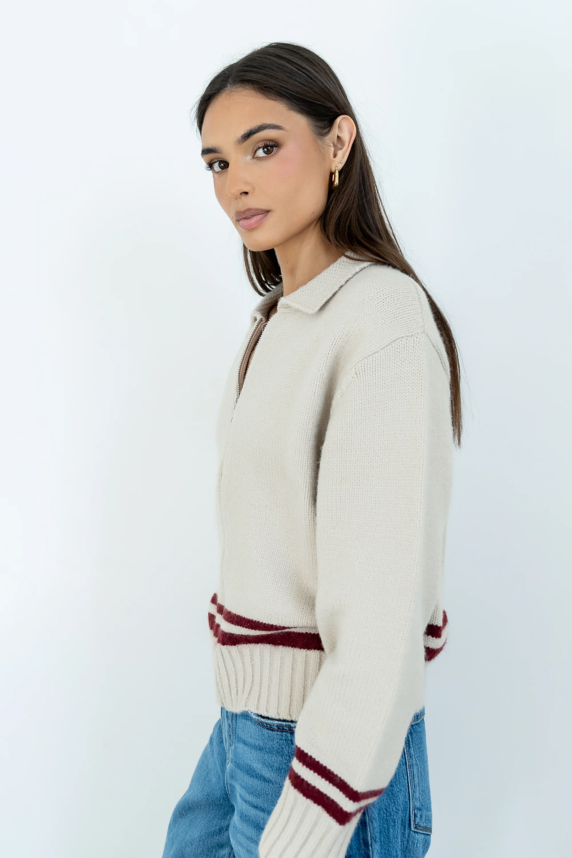 Polly Knit Jacket in Oatmeal - FINAL SALE - Image 5