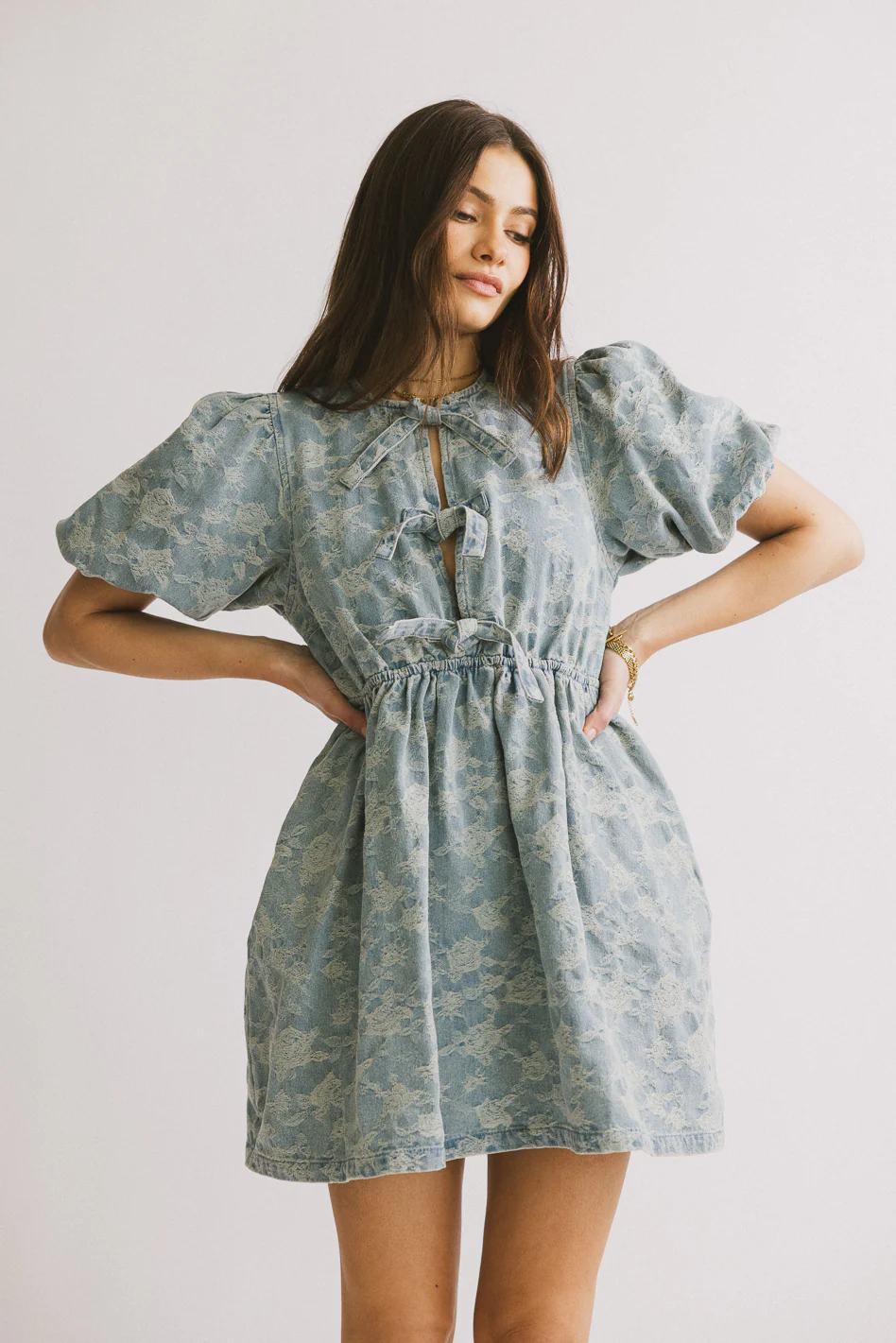 Pony Denim Mini Dress - FINAL SALE - Image 3