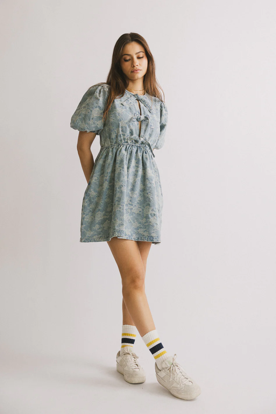 Pony Denim Mini Dress - FINAL SALE - Image 6