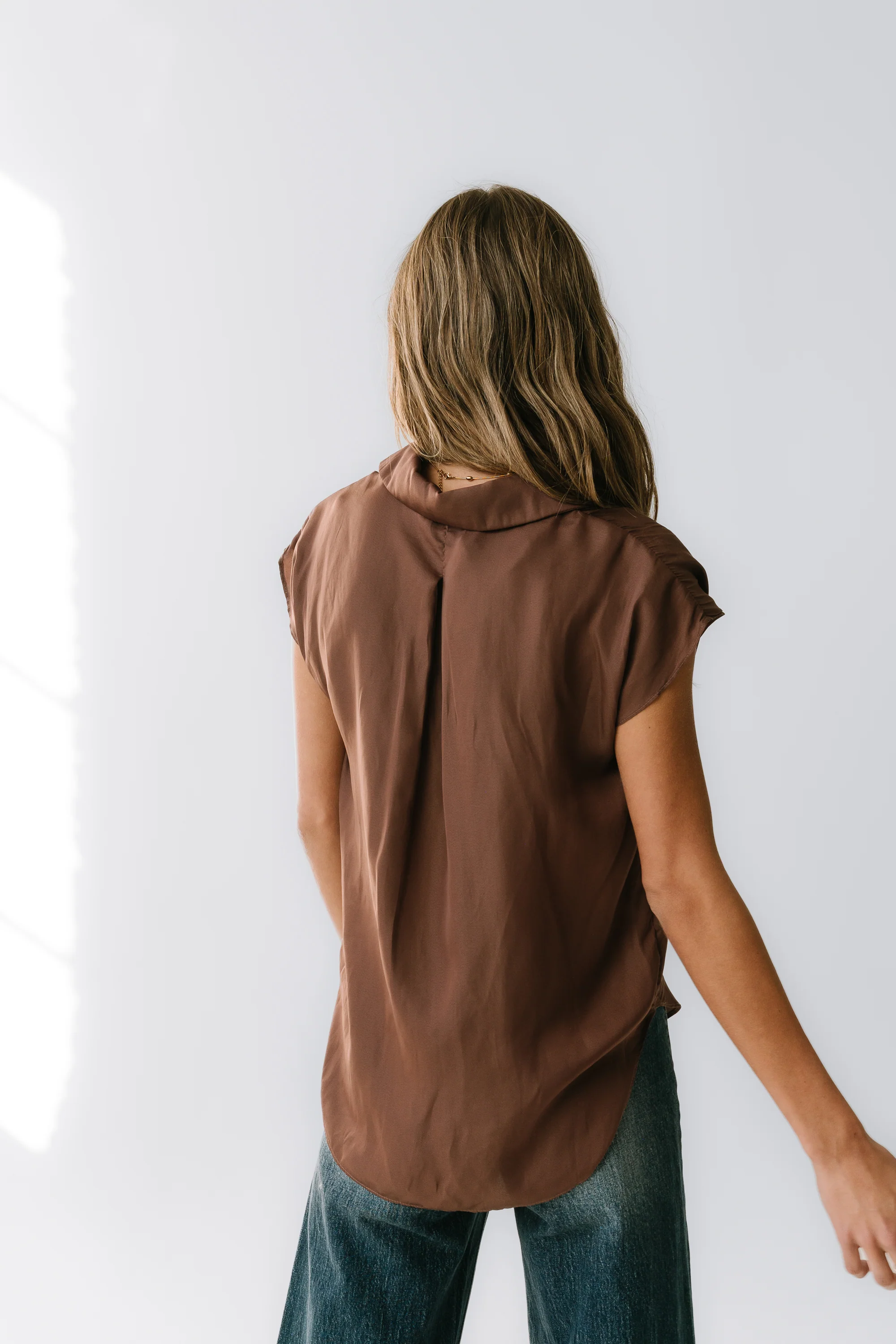 Poppy Collared Blouse in Red-Brown - FINAL SALE - Image 2