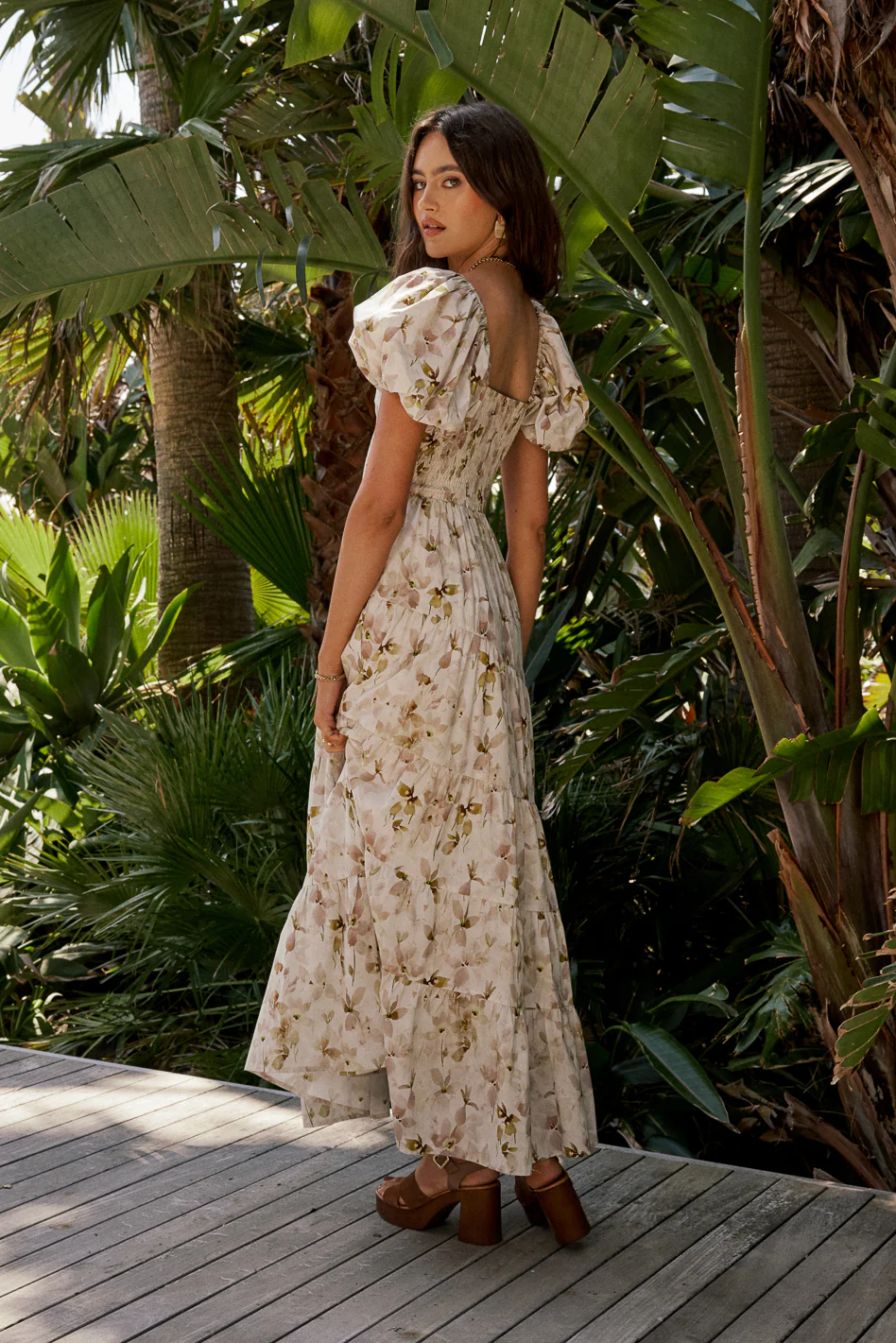 Robbie Floral Midi Dress in Mauve - FINAL SALE - Image 5