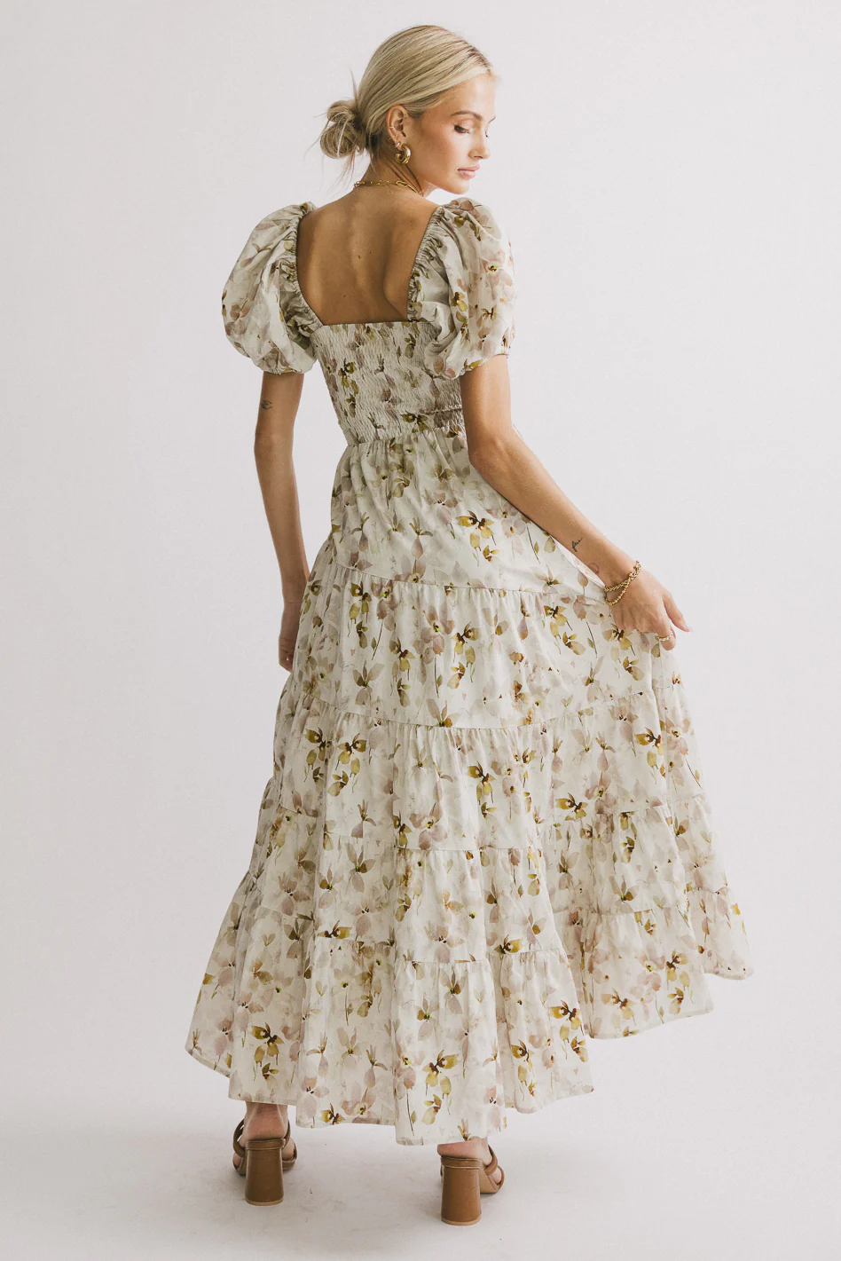 Robbie Floral Midi Dress in Mauve - FINAL SALE - Image 6