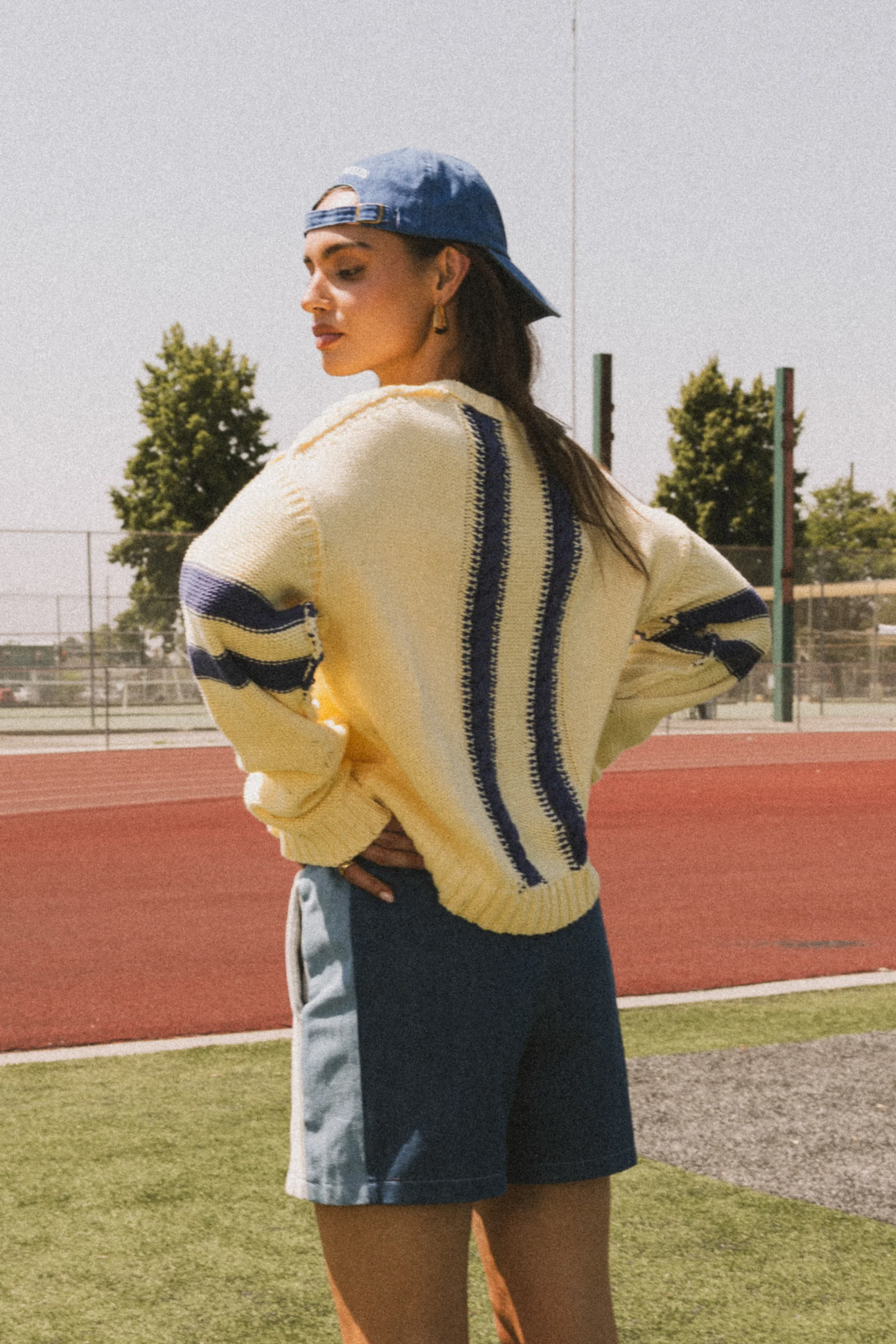 Route Cable Knit Sweater in Yellow - FINAL SALE - Image 2