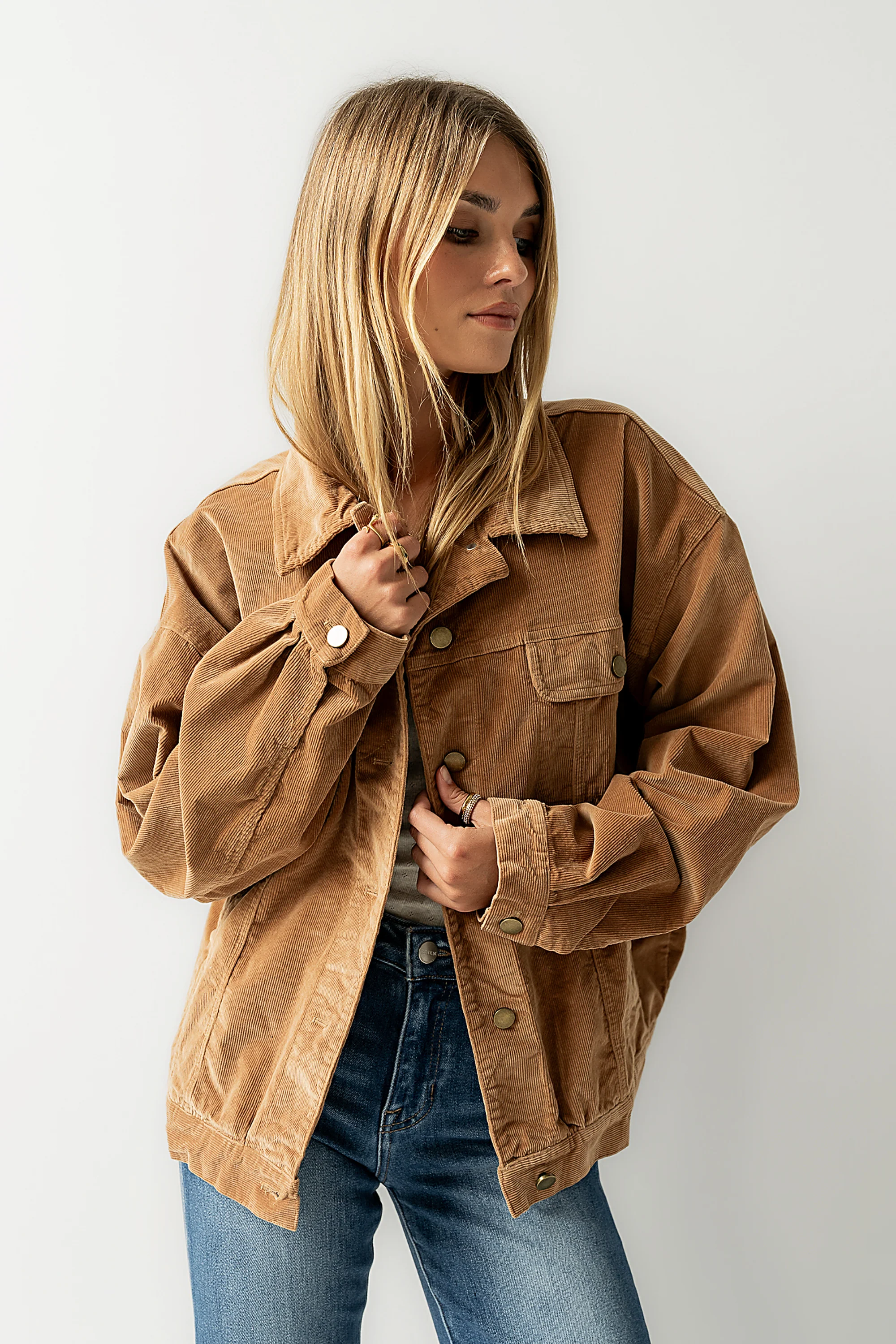 Sarah Corduroy Jacket in Camel - FINAL SALE - Image 2