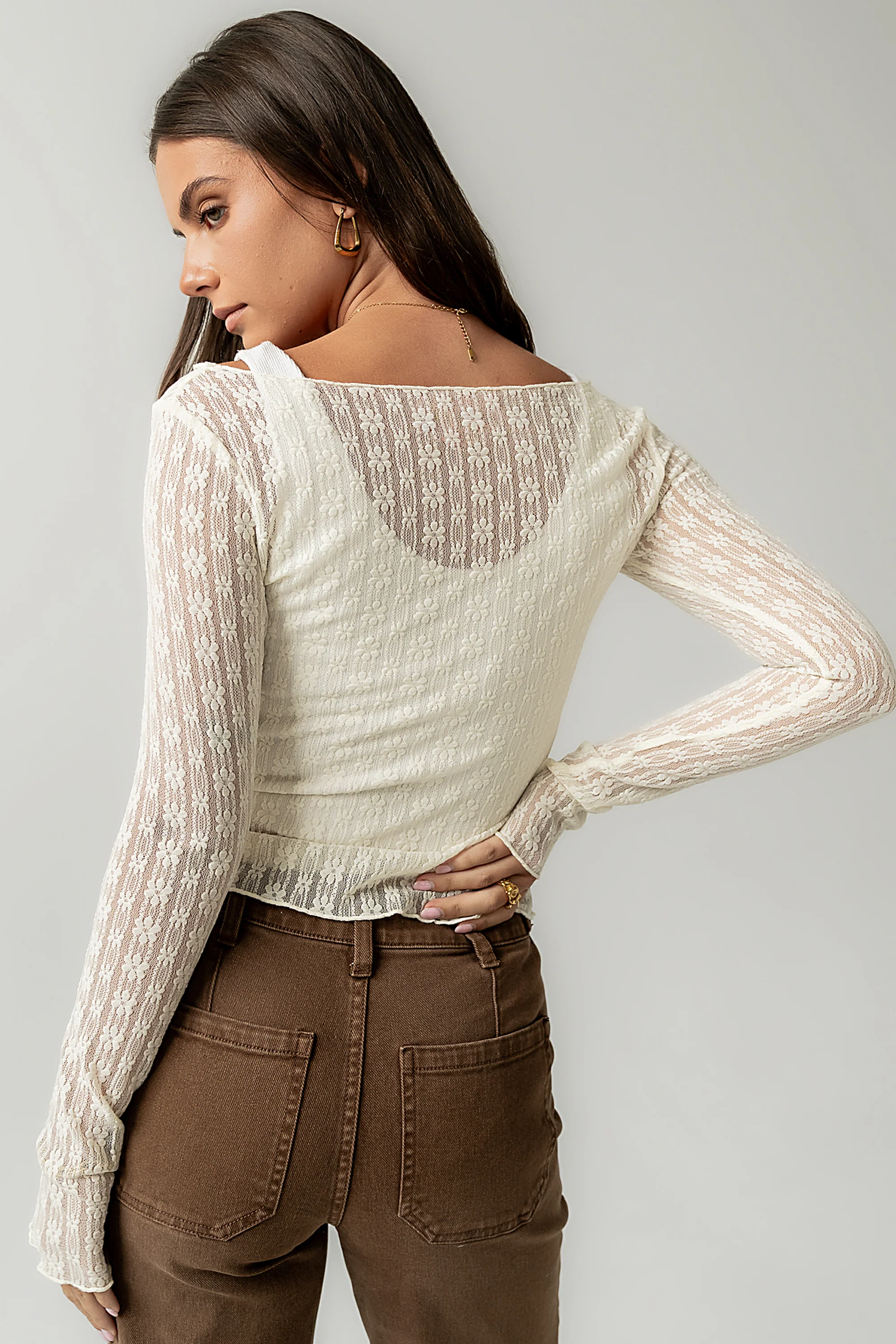 Rachel Lace Top in Ivory - Image 2