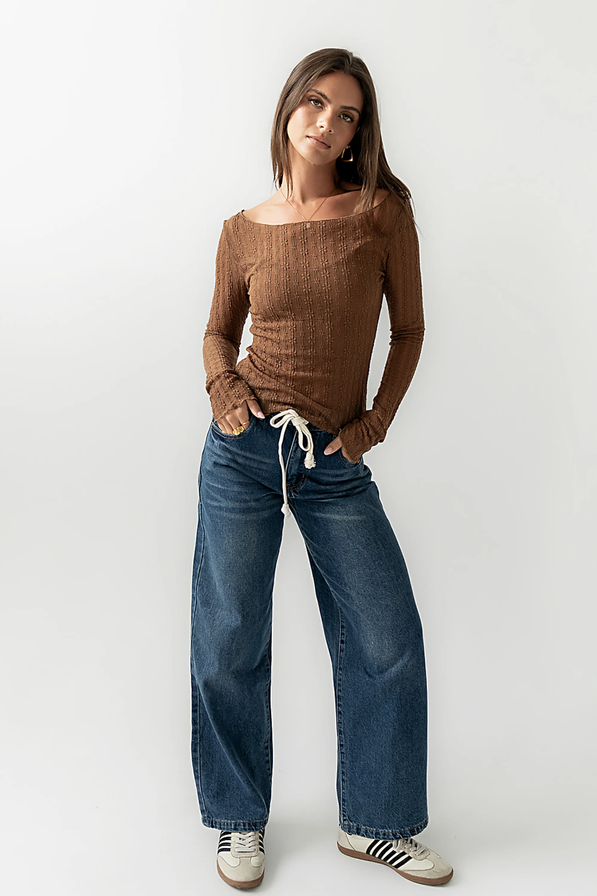Rachel Lace Top in Camel - Image 3