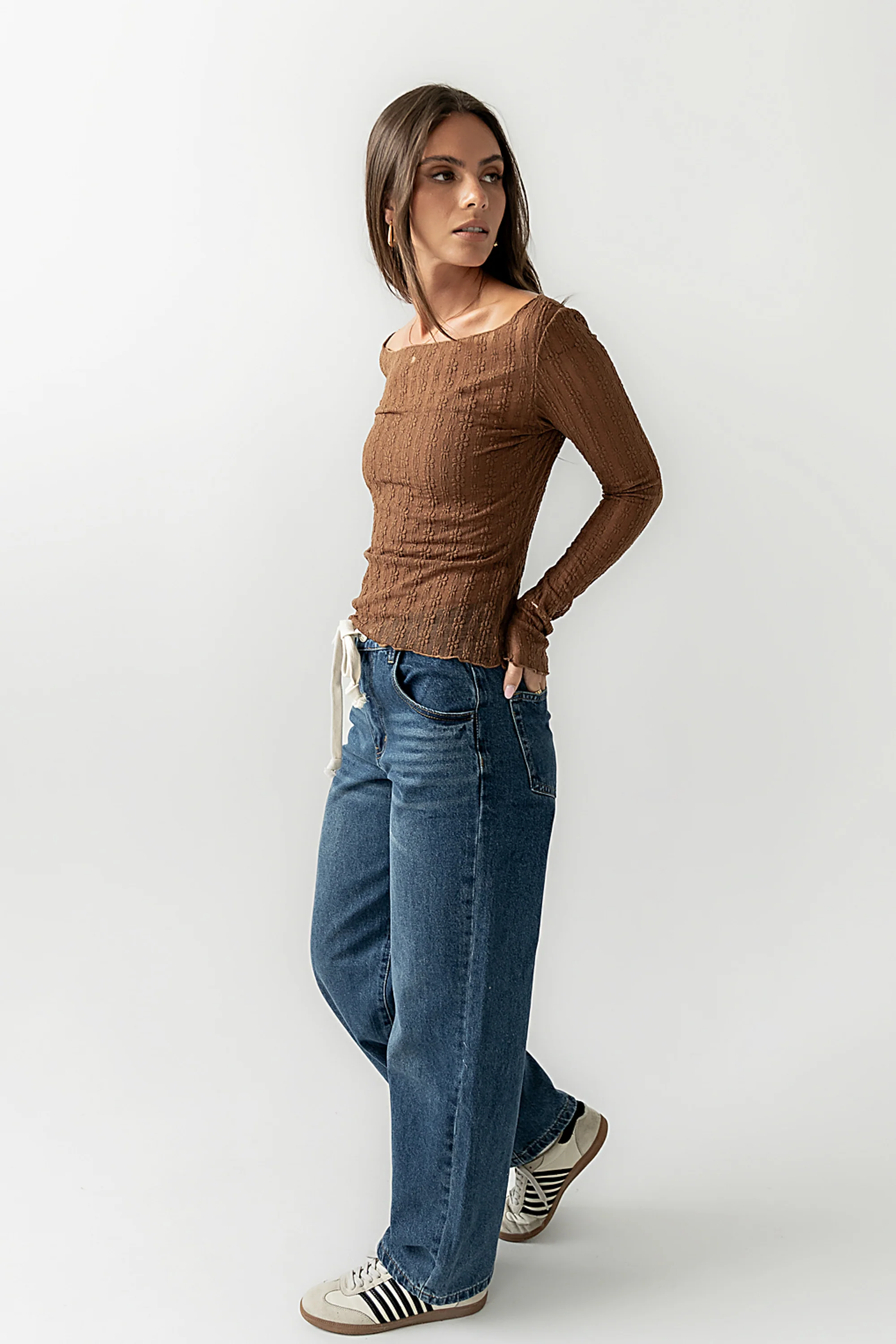 Rachel Lace Top in Camel - Image 6