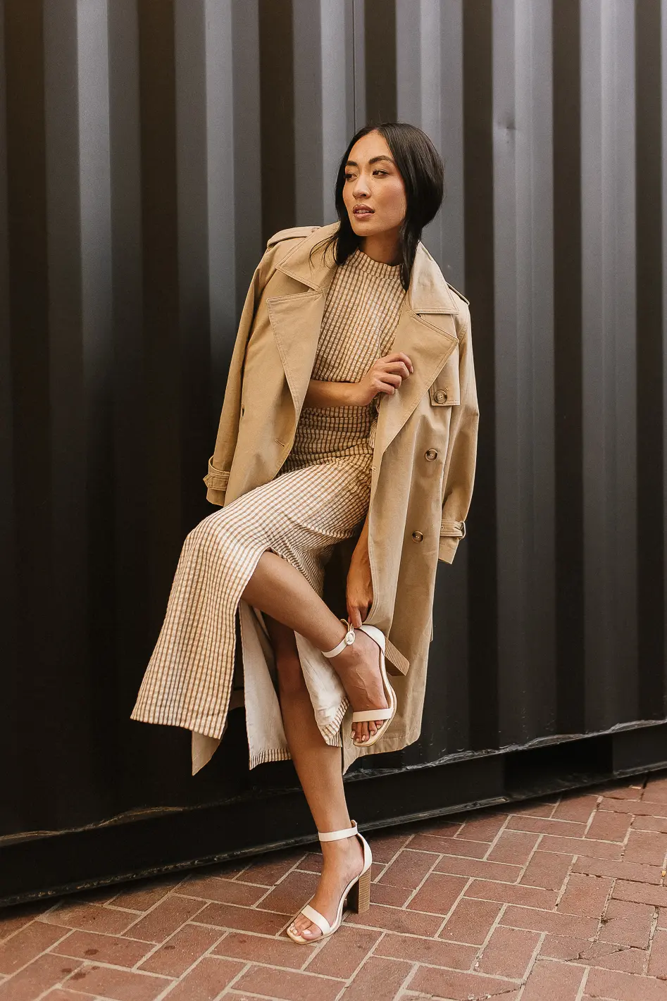 Rachel Trench Coat in Tan - FINAL SALE - Image 12