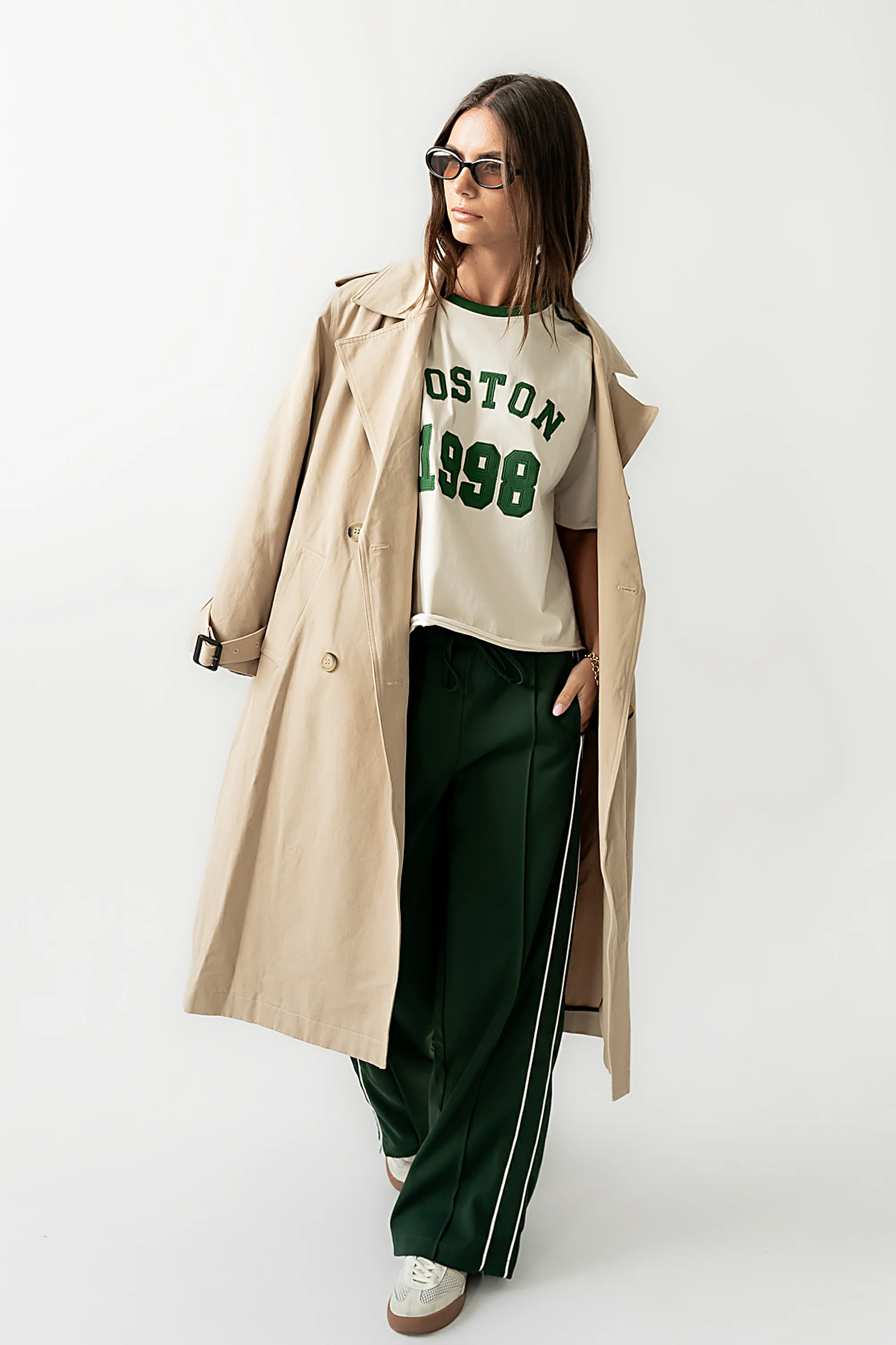 Rachel Trench Coat in Tan - FINAL SALE - Image 5