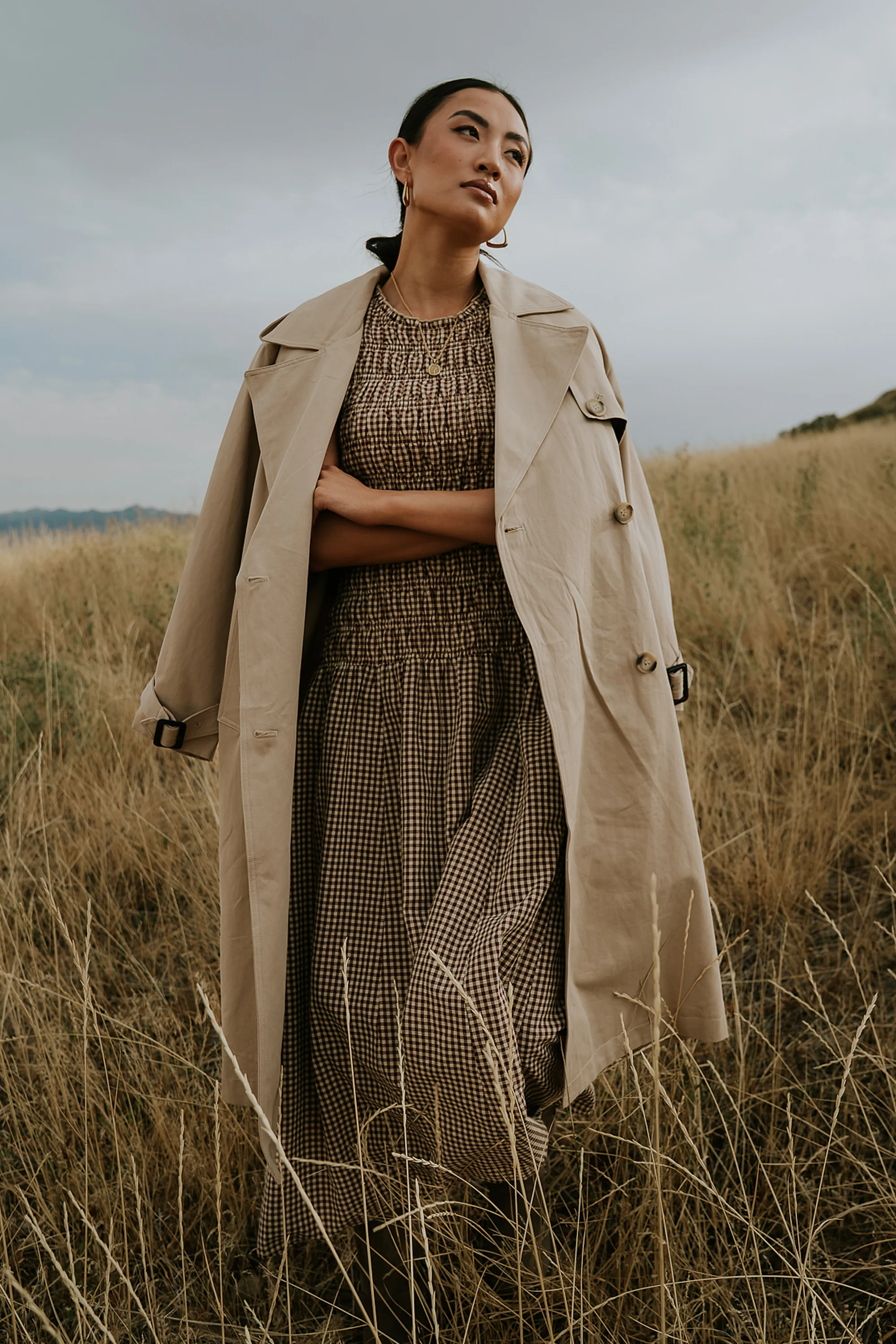 Rachel Trench Coat in Tan - FINAL SALE - Image 7