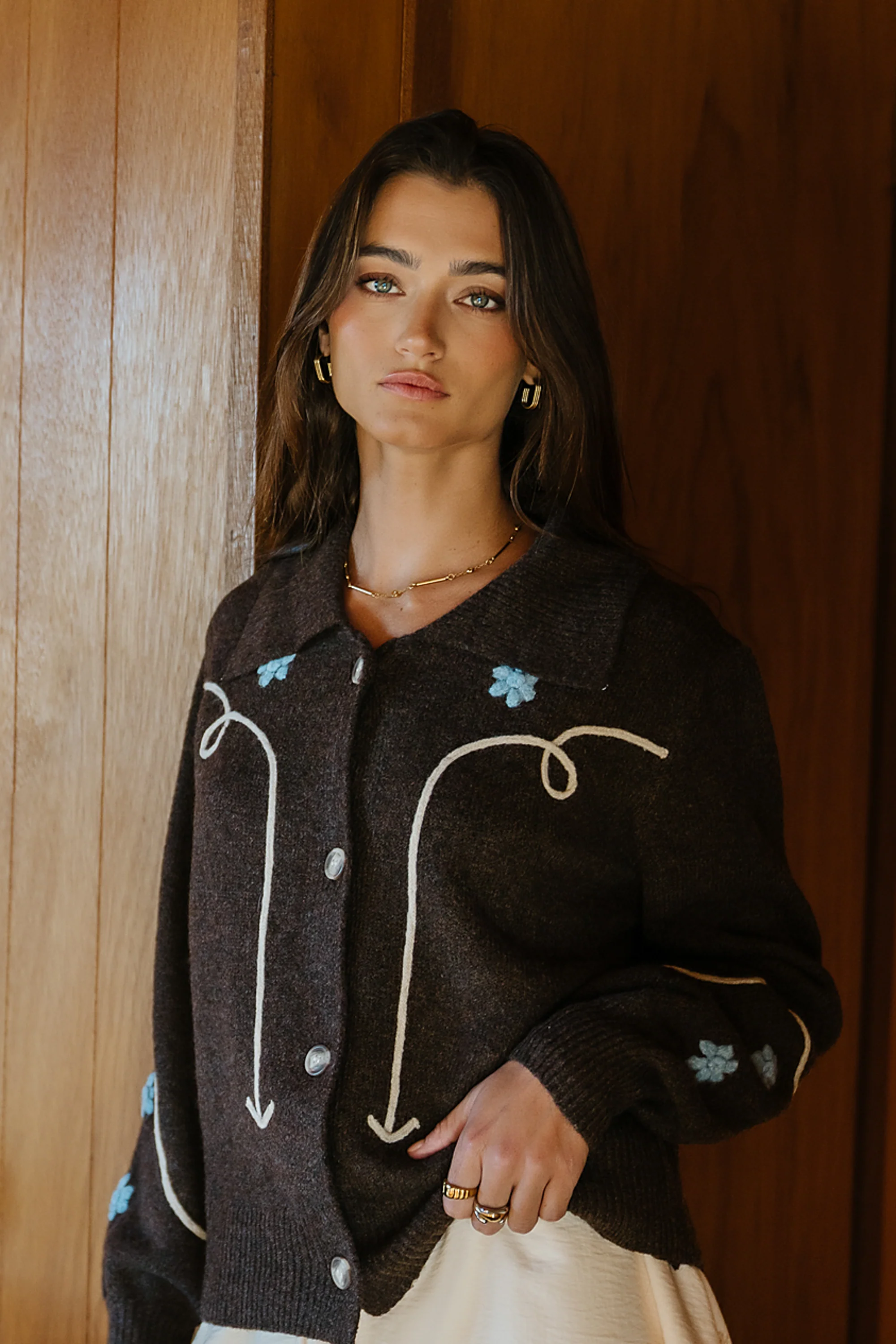 Ramero Embroidered Cardigan - FINAL SALE - Image 4