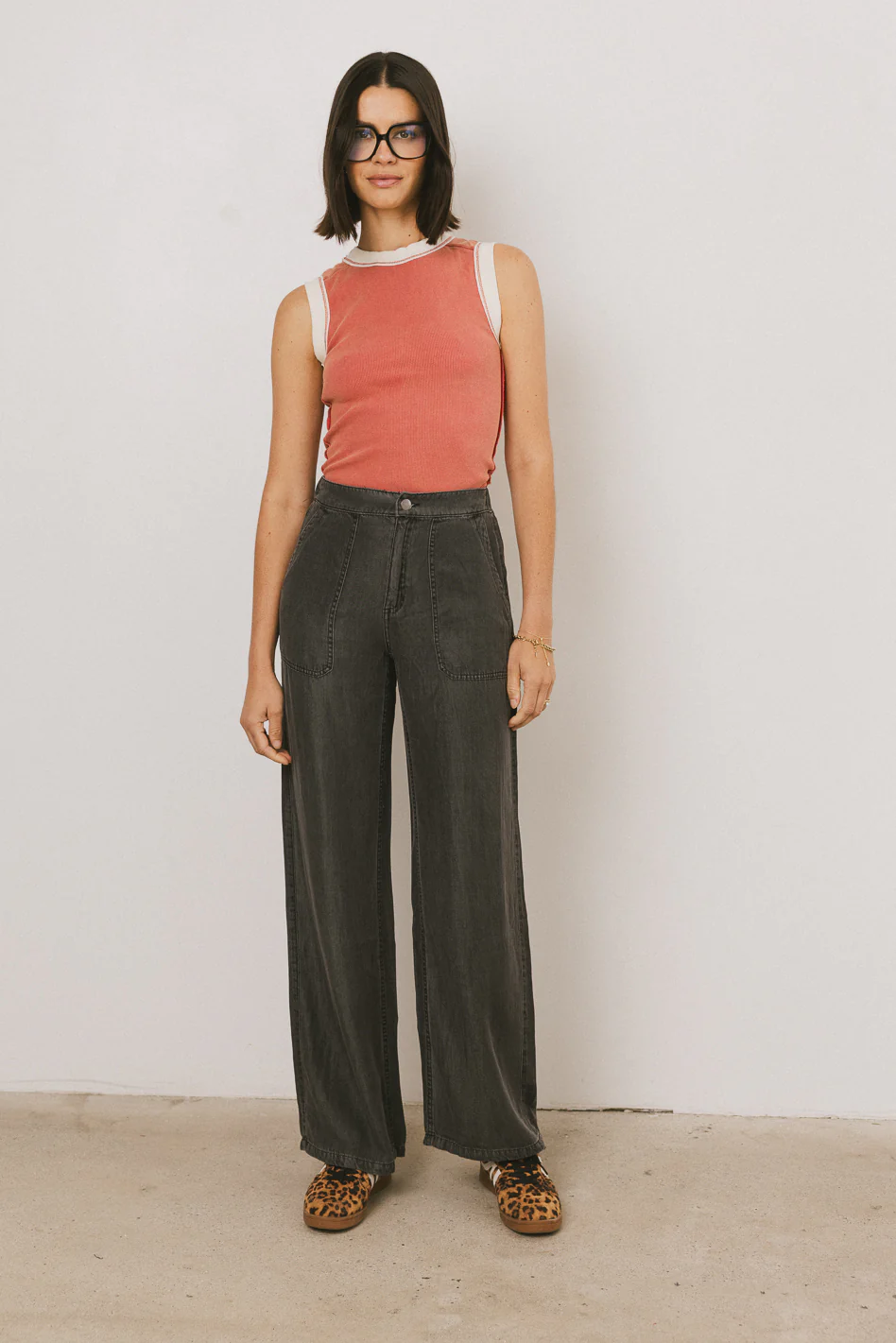 Reece Wide Leg Pants in Black - FINAL SALE - Image 2