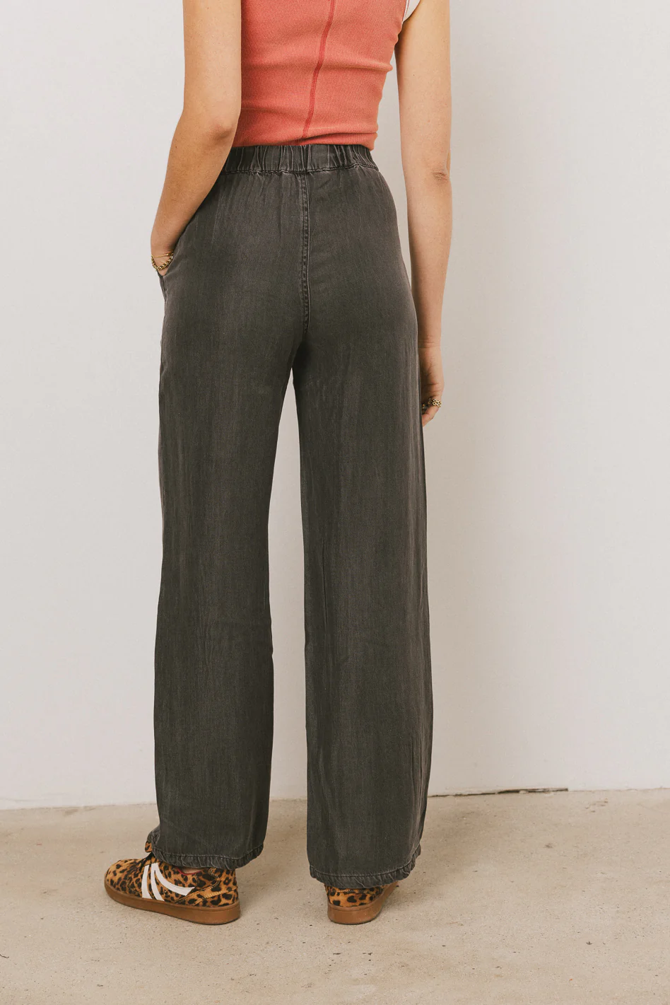 Reece Wide Leg Pants in Black - FINAL SALE - Image 4