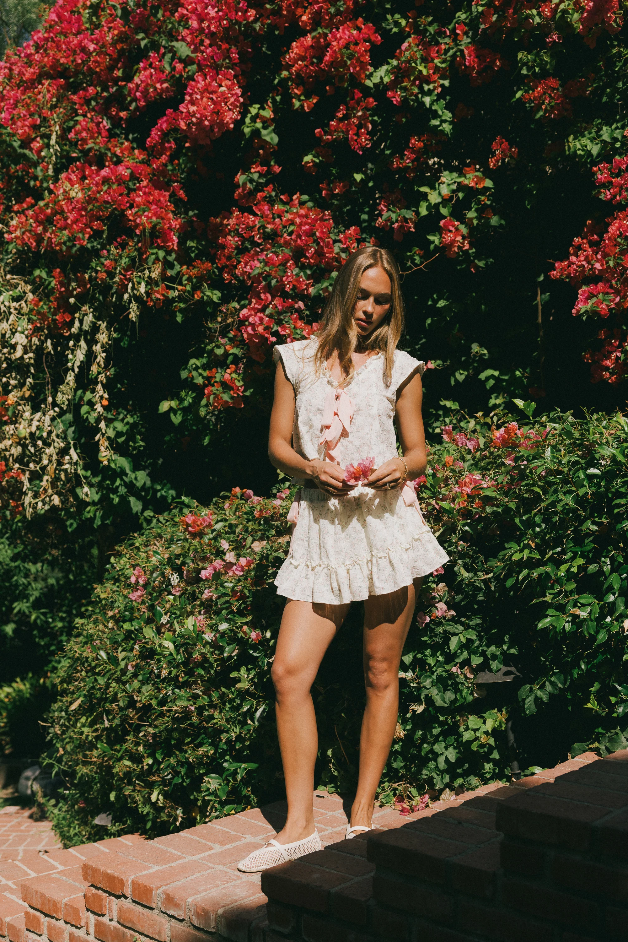 Regina Floral Blouse in Blush - Image 7