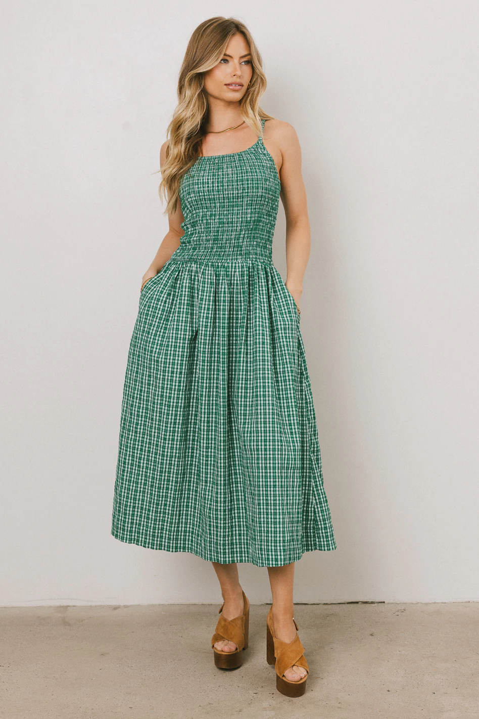 Reid Plaid Midi Dress - FINAL SALE - Image 3