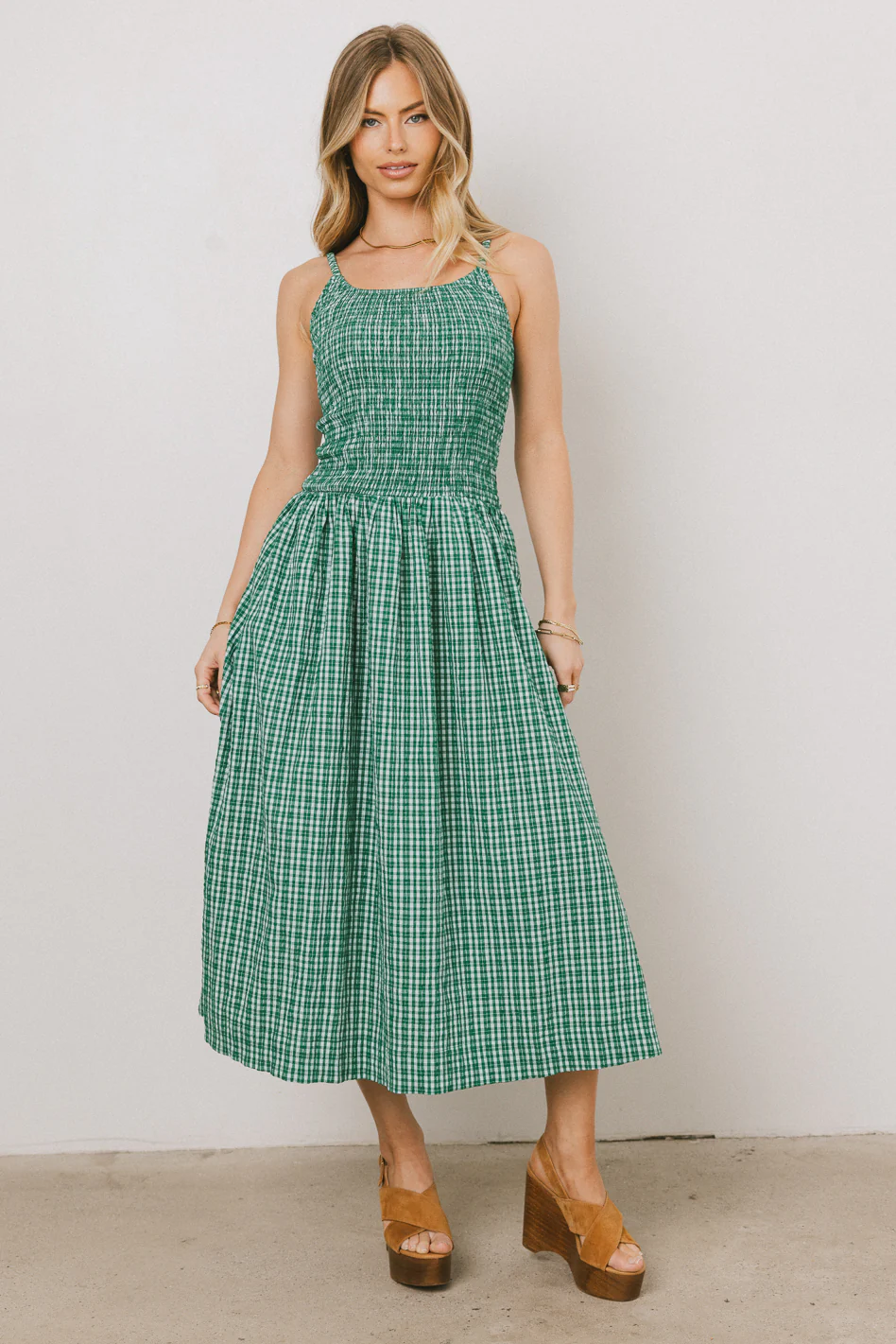 Reid Plaid Midi Dress - FINAL SALE - Image 6