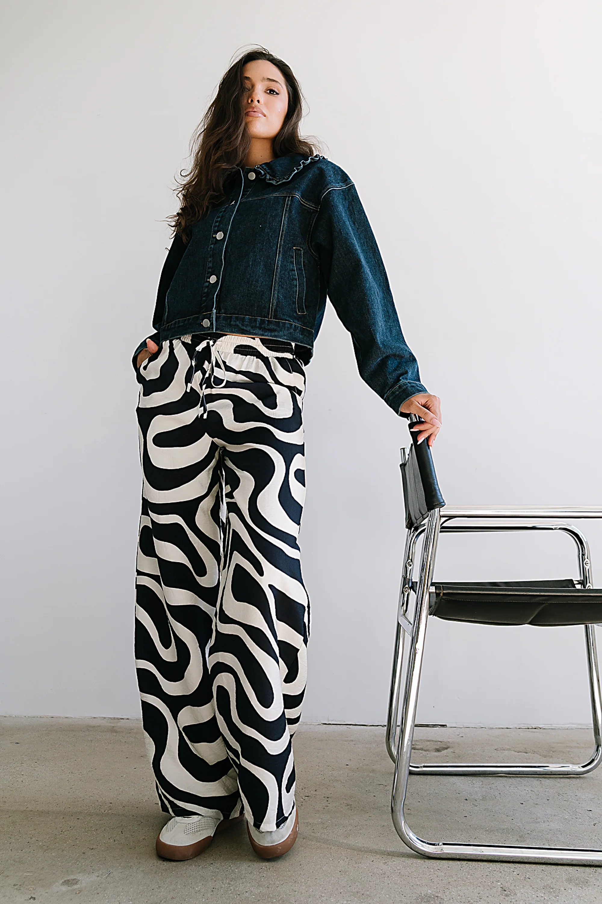 Remy Abstract Wide Leg Pants - FINAL SALE - Image 2