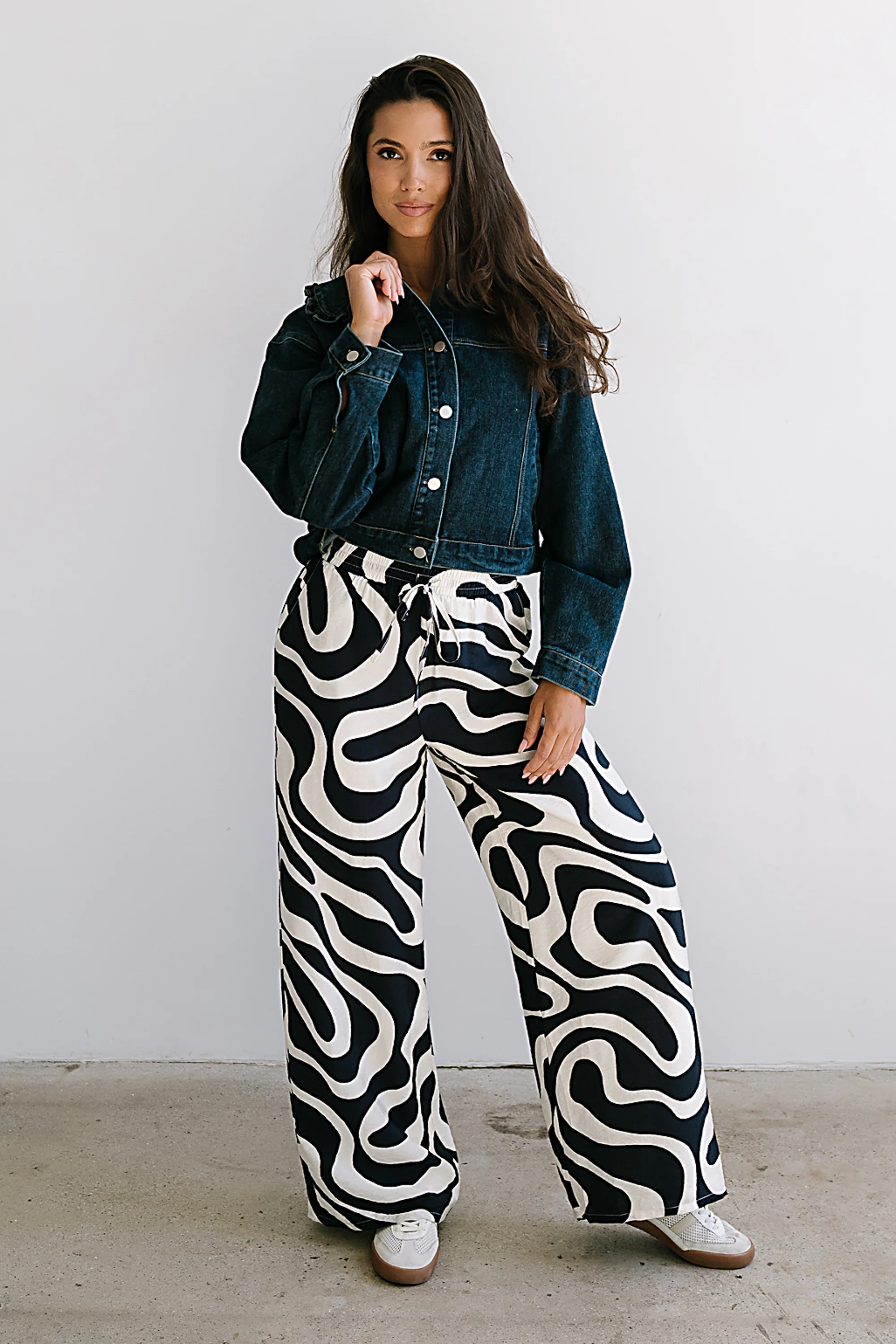 Remy Abstract Wide Leg Pants - FINAL SALE - Image 3