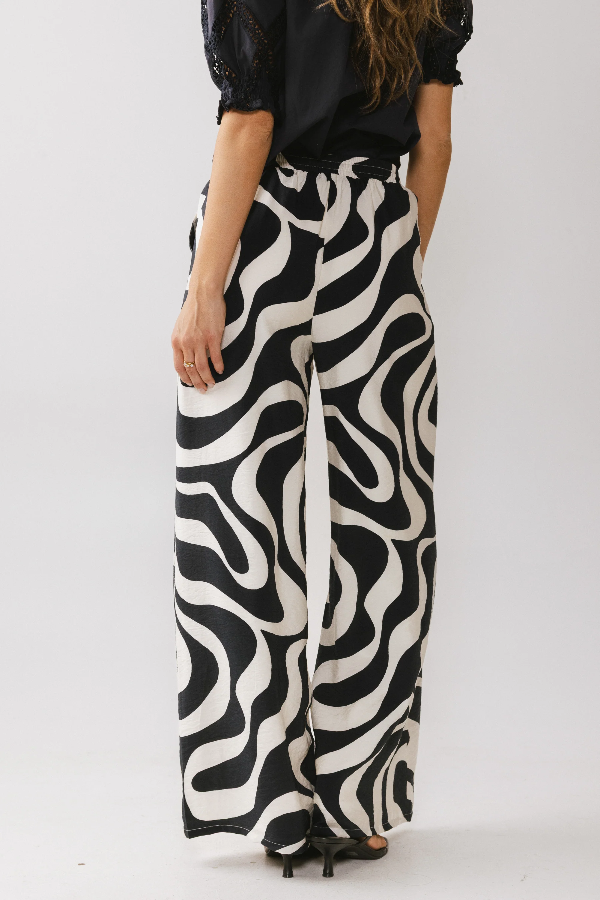 Remy Abstract Wide Leg Pants - FINAL SALE - Image 7