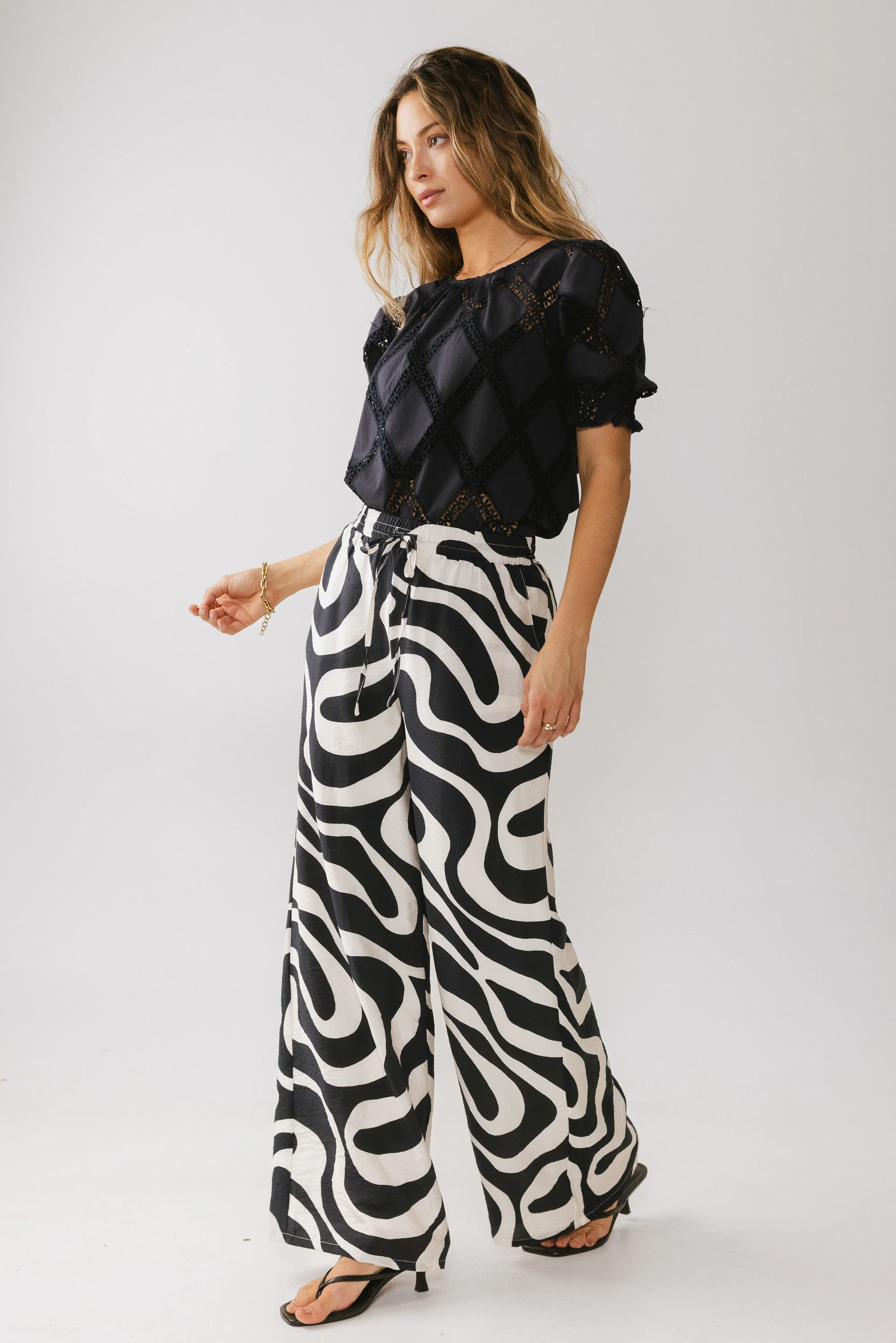 Remy Abstract Wide Leg Pants - FINAL SALE - Image 9