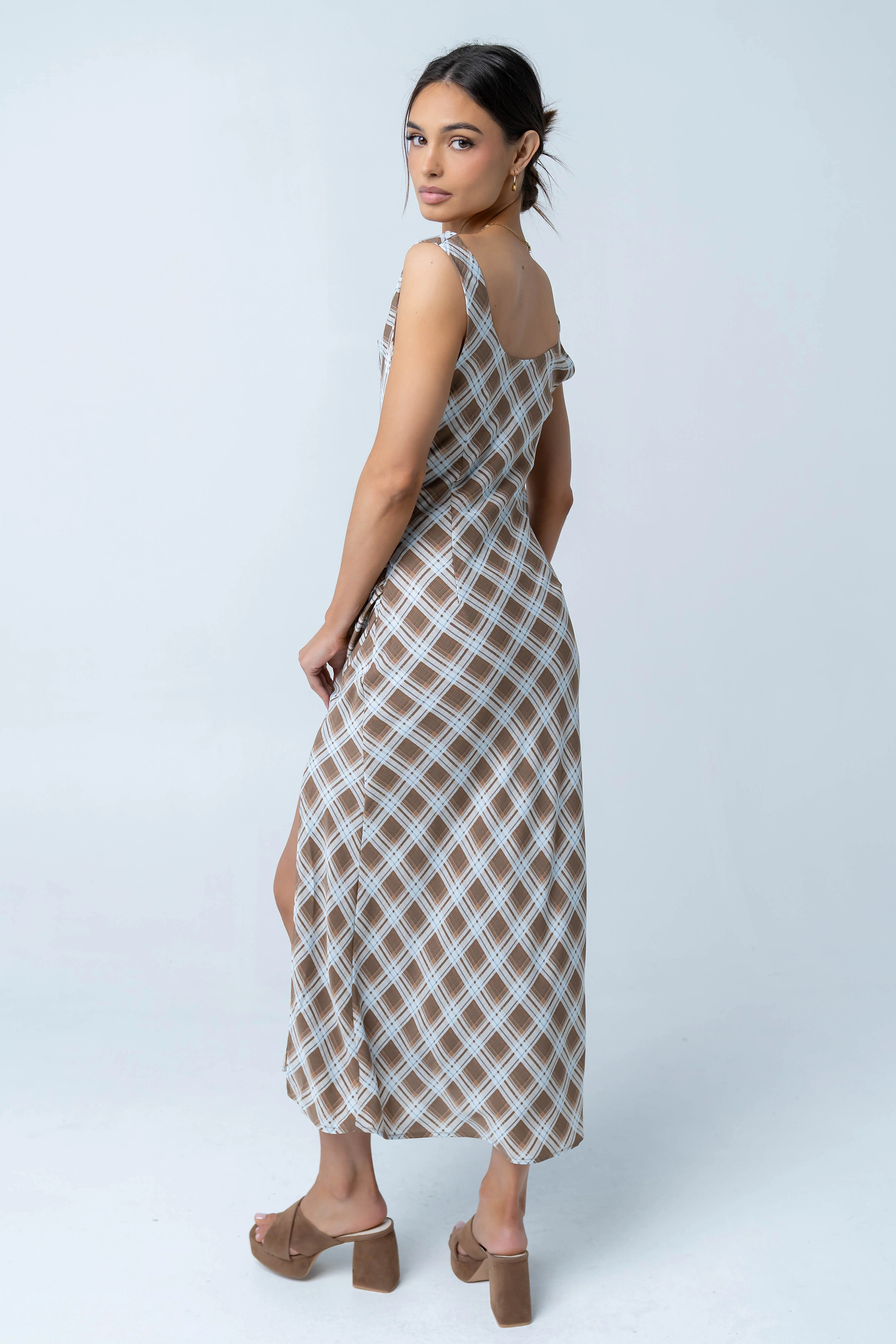 Renae Plaid Maxi Dress - Image 2