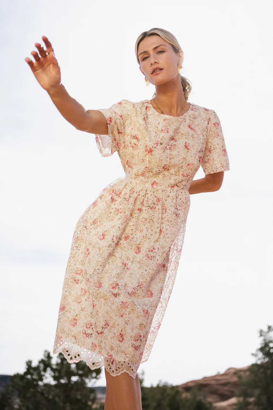 Renee Eyelet Lace Dress - Image 3