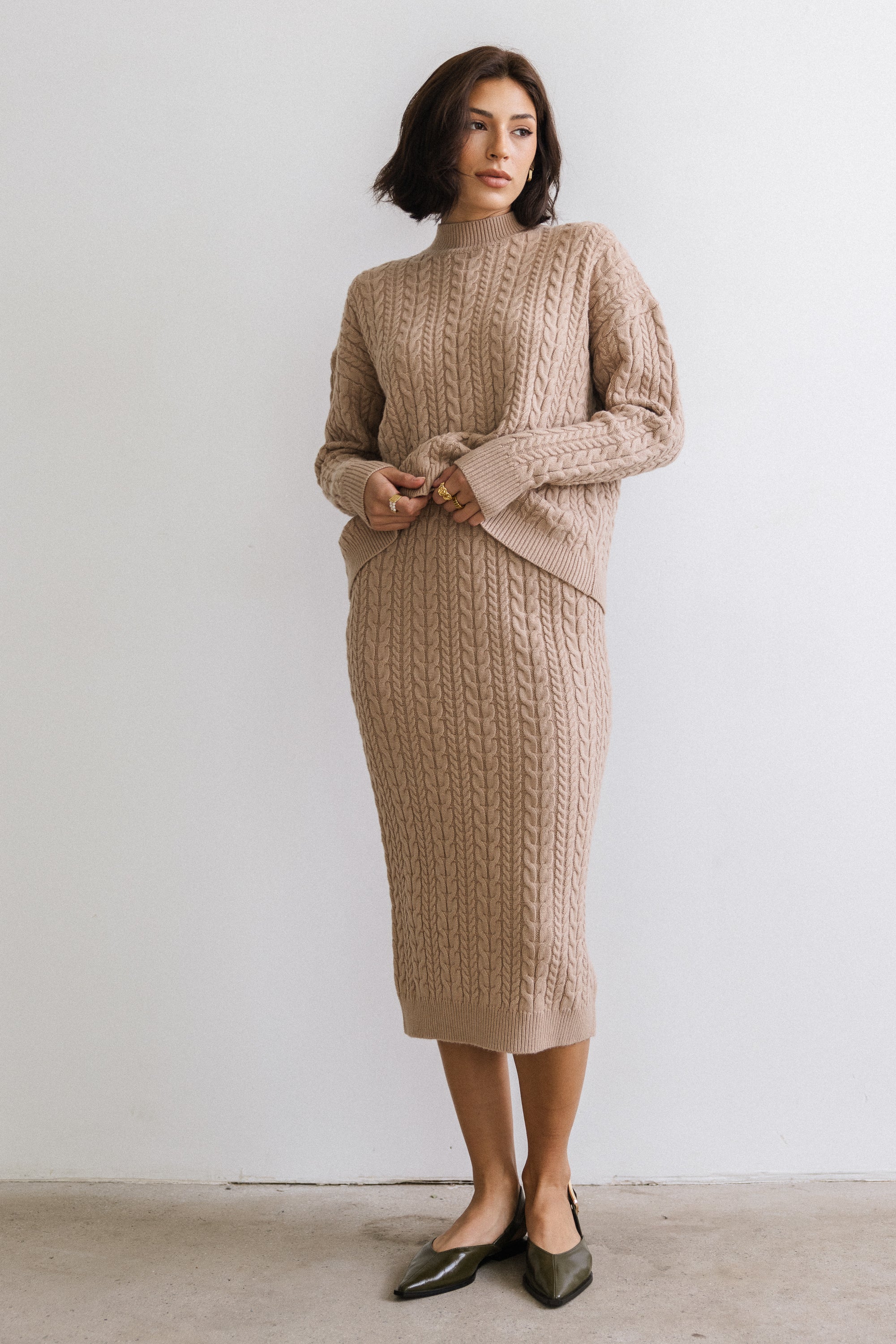 Renley Cable Knit Midi Skirt - FINAL SALE - Image 3