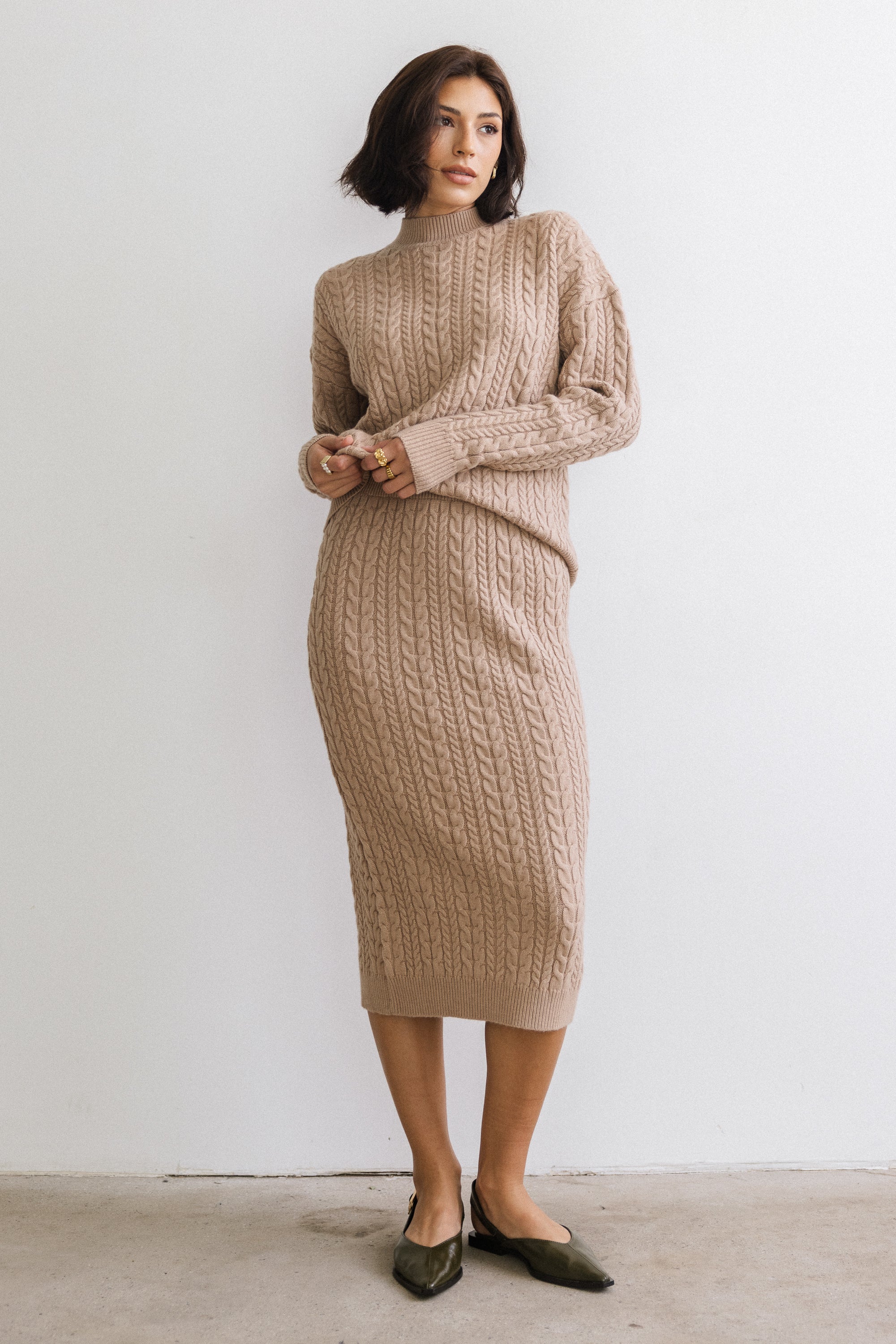 Renley Cable Knit Midi Skirt - FINAL SALE - Image 5