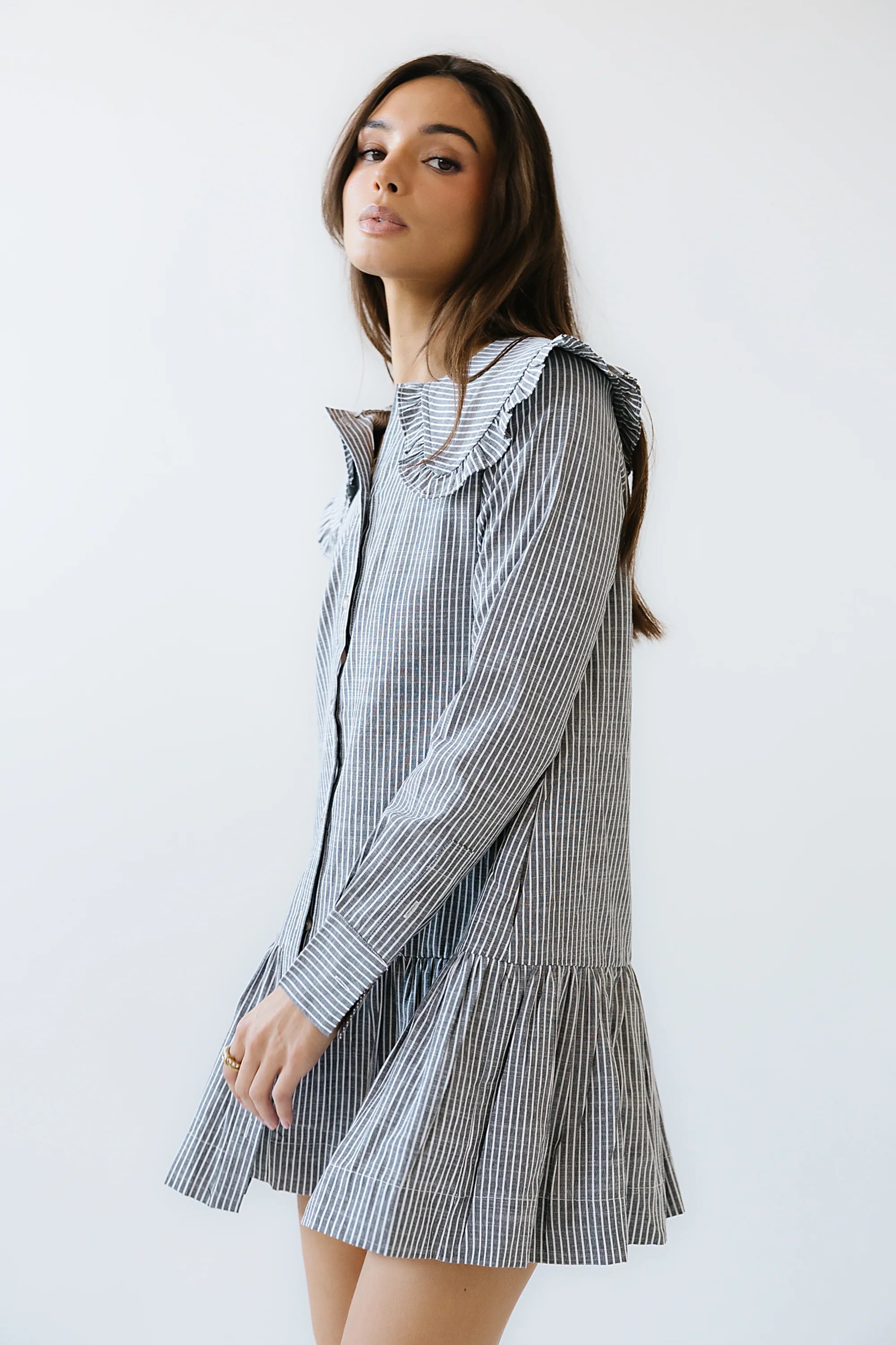 Renley Striped Mini Dress - FINAL SALE - Image 4