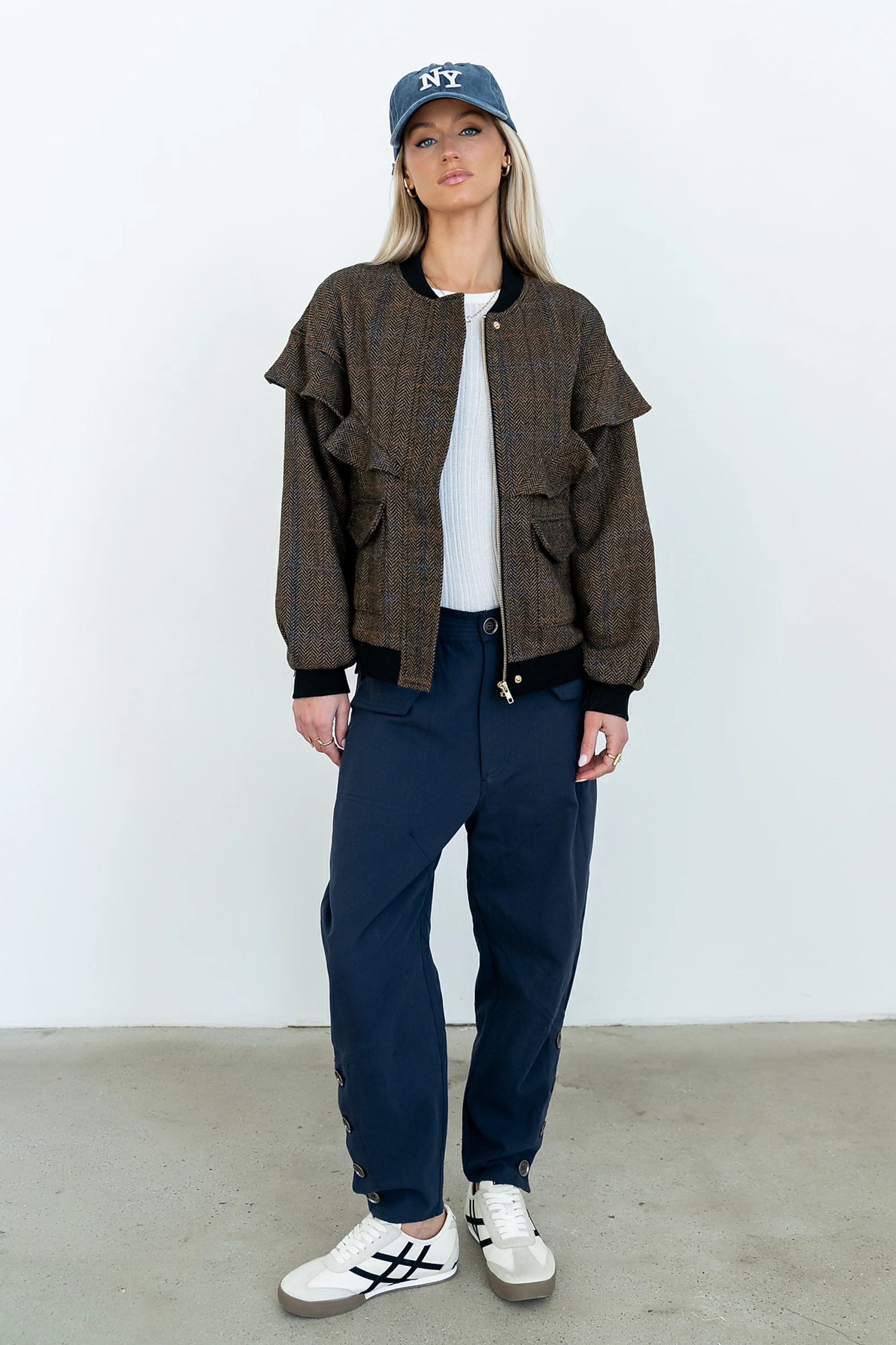 Ricky Herringbone Bomber Jacket - FINAL SALE - Image 4