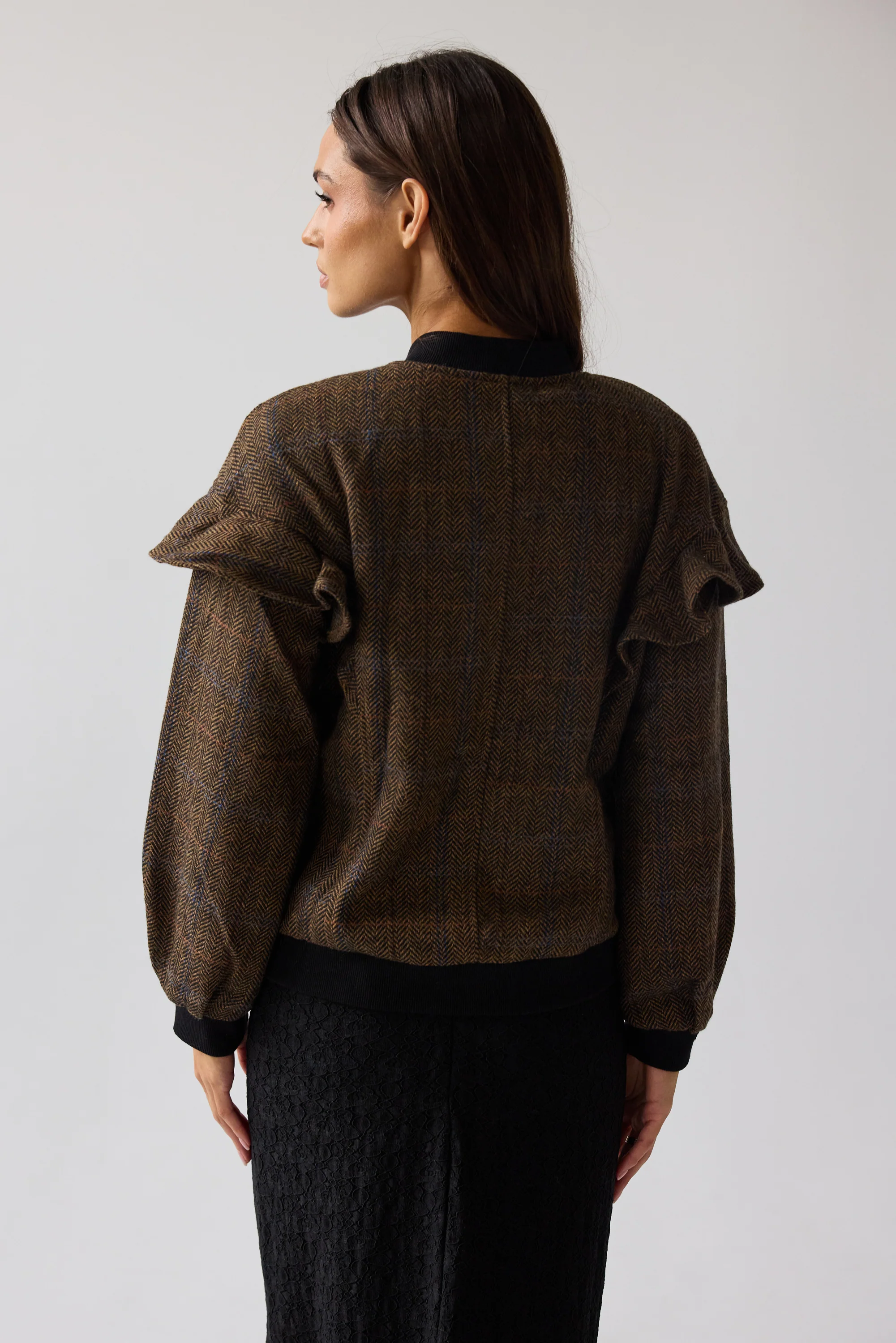 Ricky Herringbone Bomber Jacket - FINAL SALE - Image 8