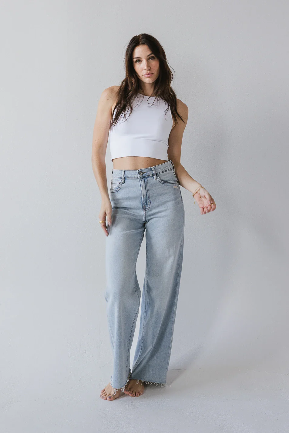 Riley Dad Jeans in Light Wash - FINAL SALE - Image 4