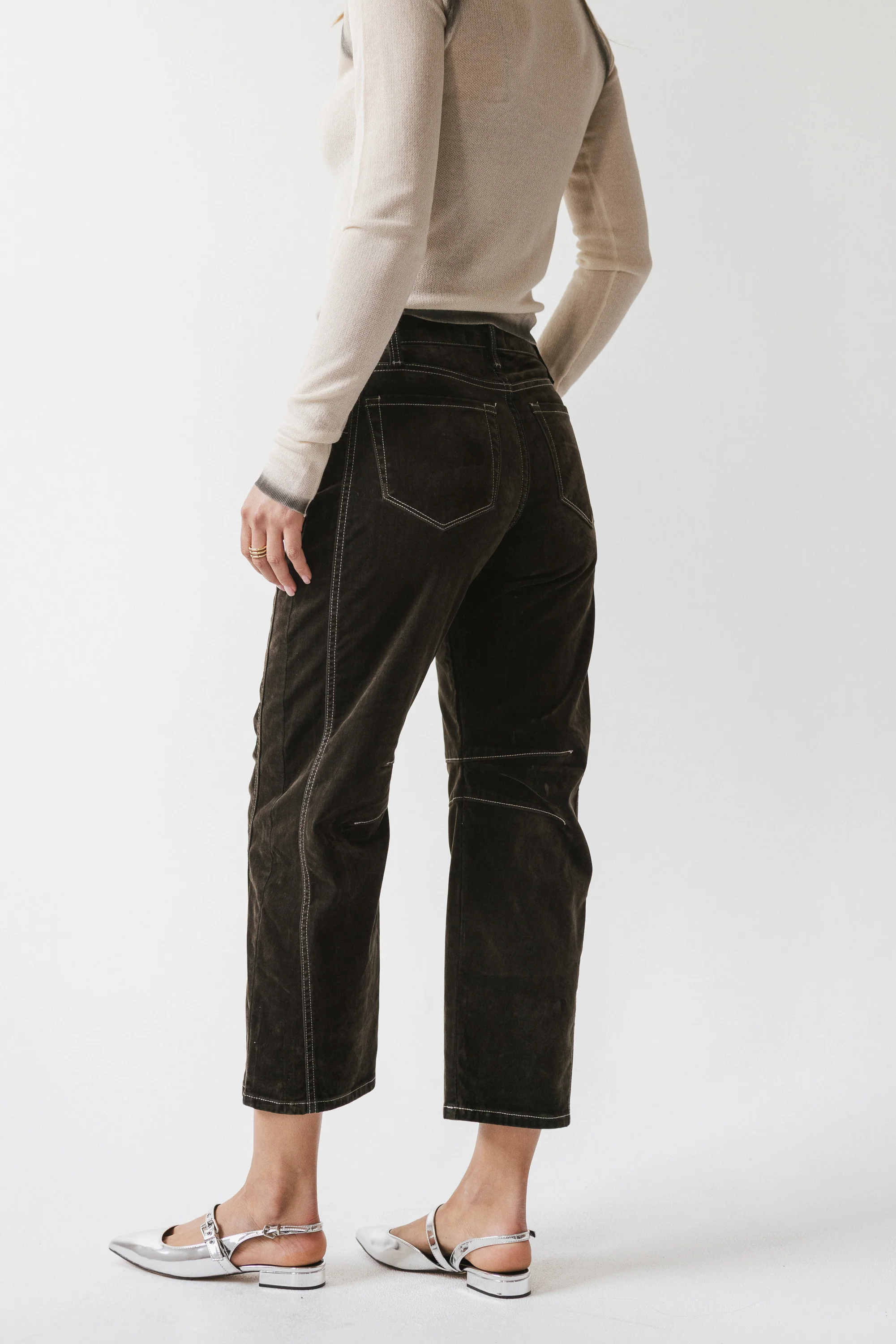 Rita Velvet Barrel Jeans - FINAL SALE - Image 3